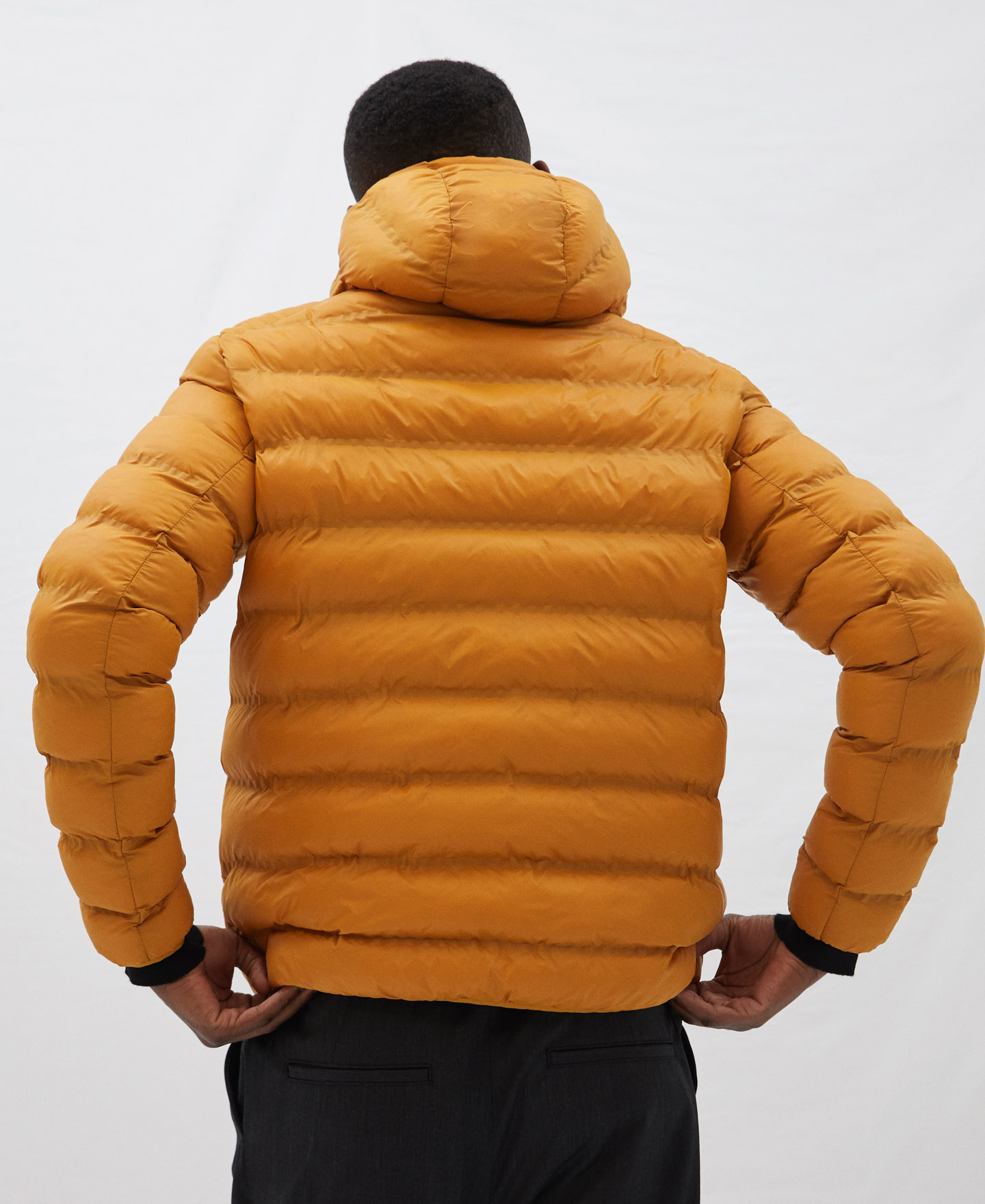 Nylon padded jacket with hood image number 2