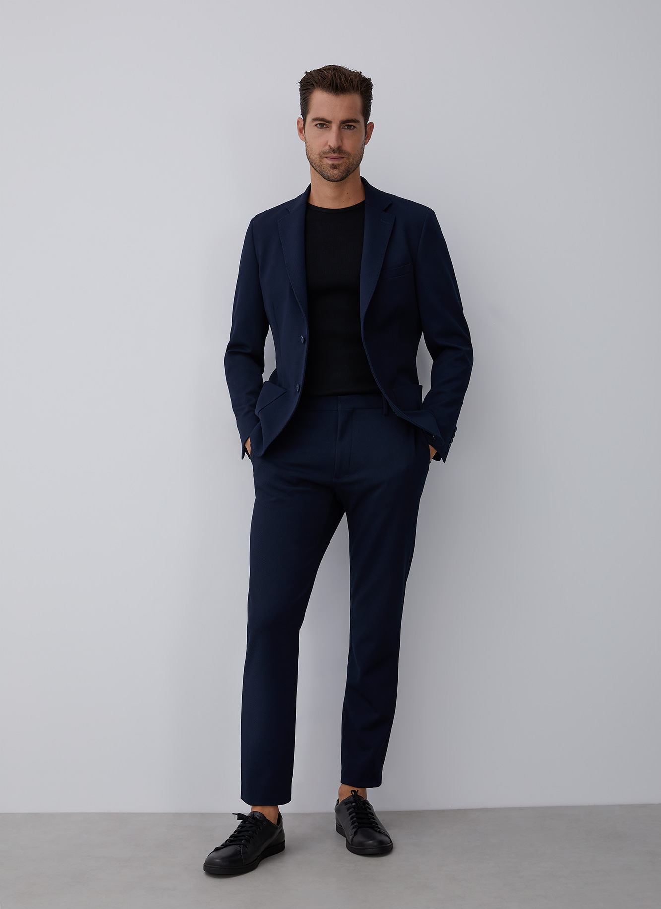 Textured twill blazer jacket image number 7