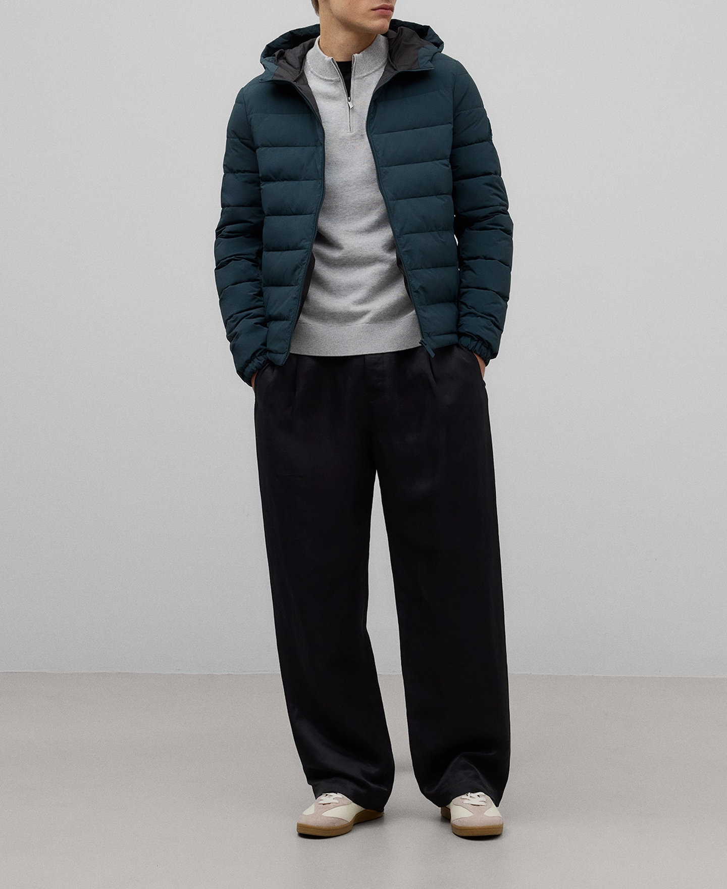 Quilted hooded coat man image number 1
