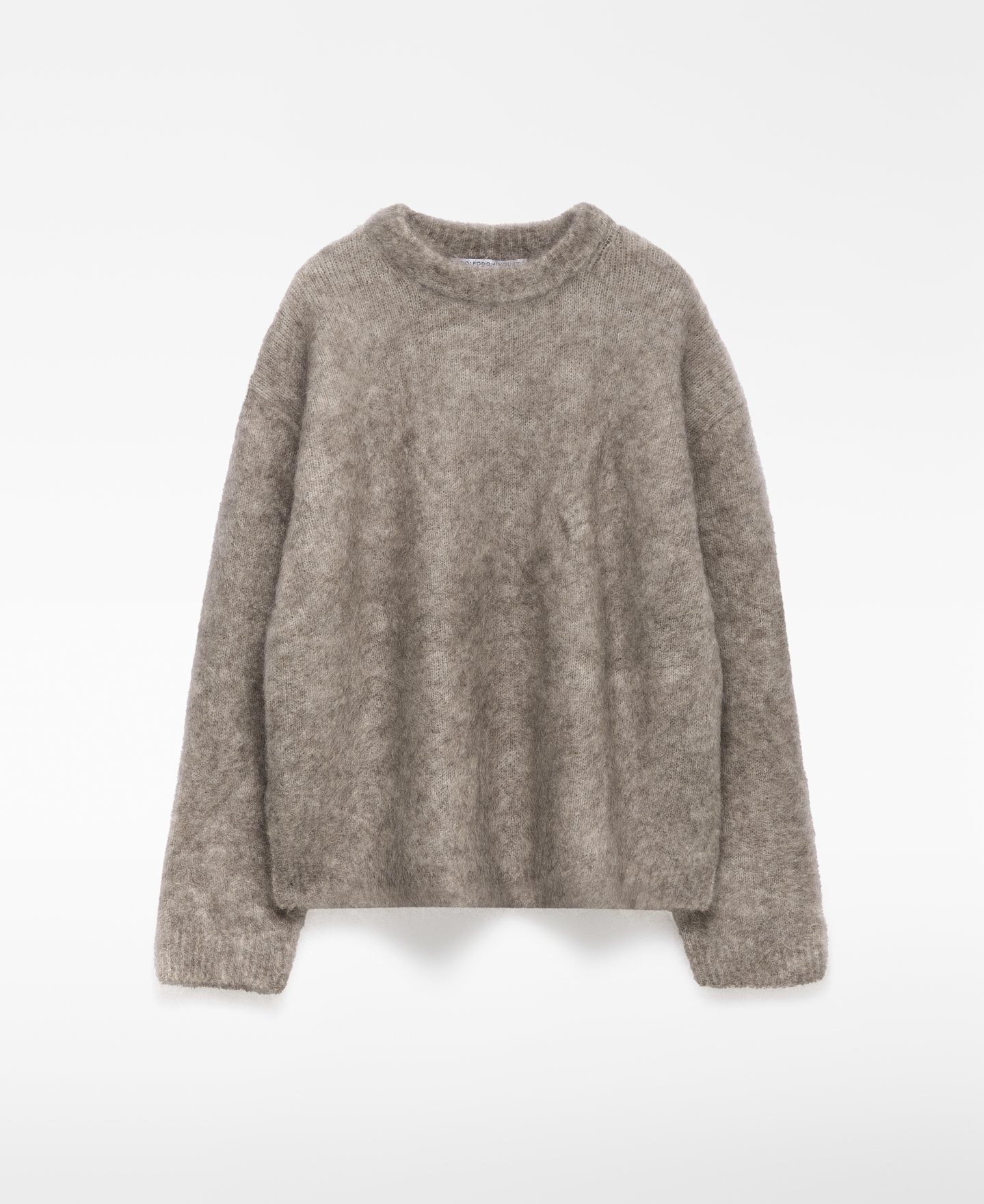 Brushed knit sweater woman image number 0