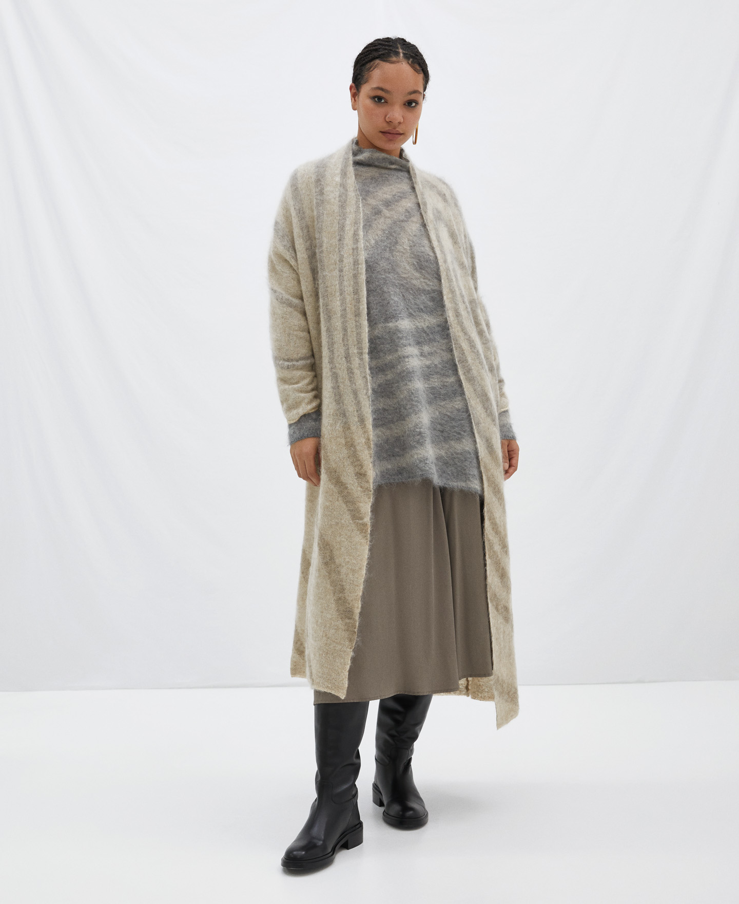 Mohair knitted spiral jacket image number 1