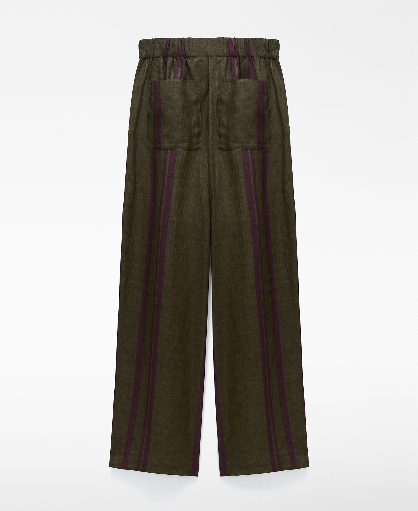 Pantal&oacute;n recto rayas ramio image number 5