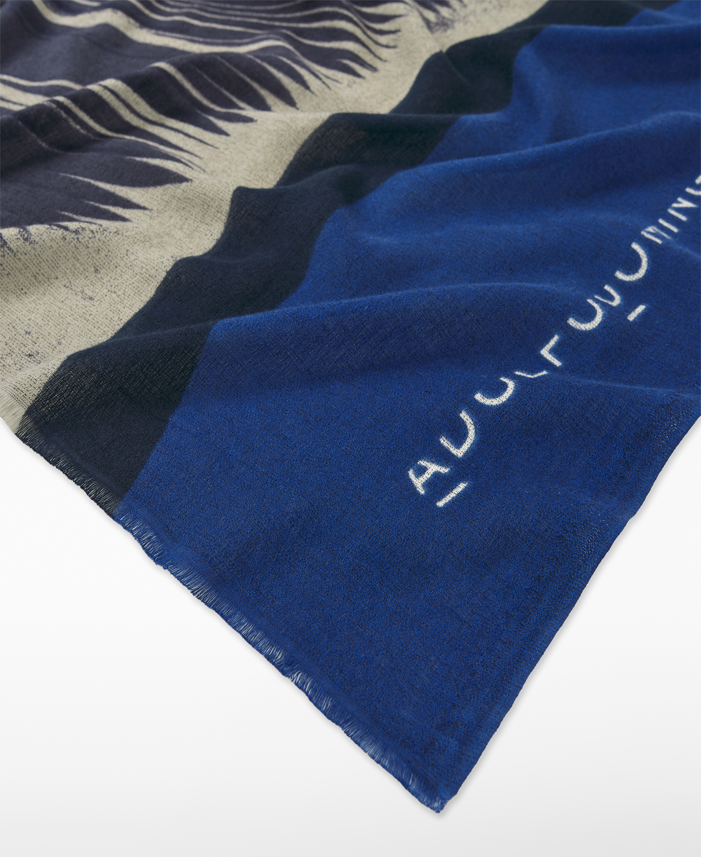 Organic cotton printed shawl woman image number 2