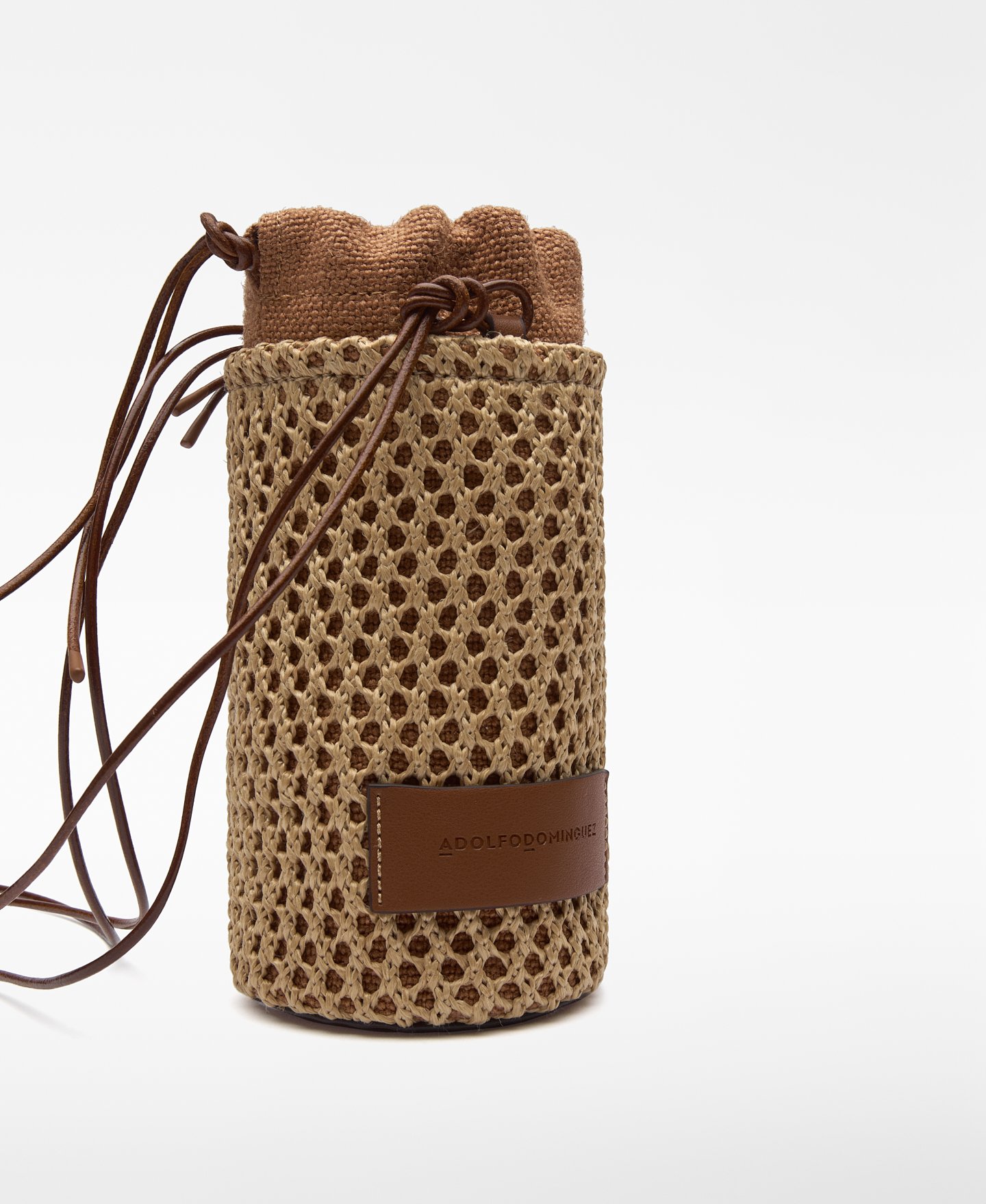 Bolso pequeño textura rafia mujer image number 1
