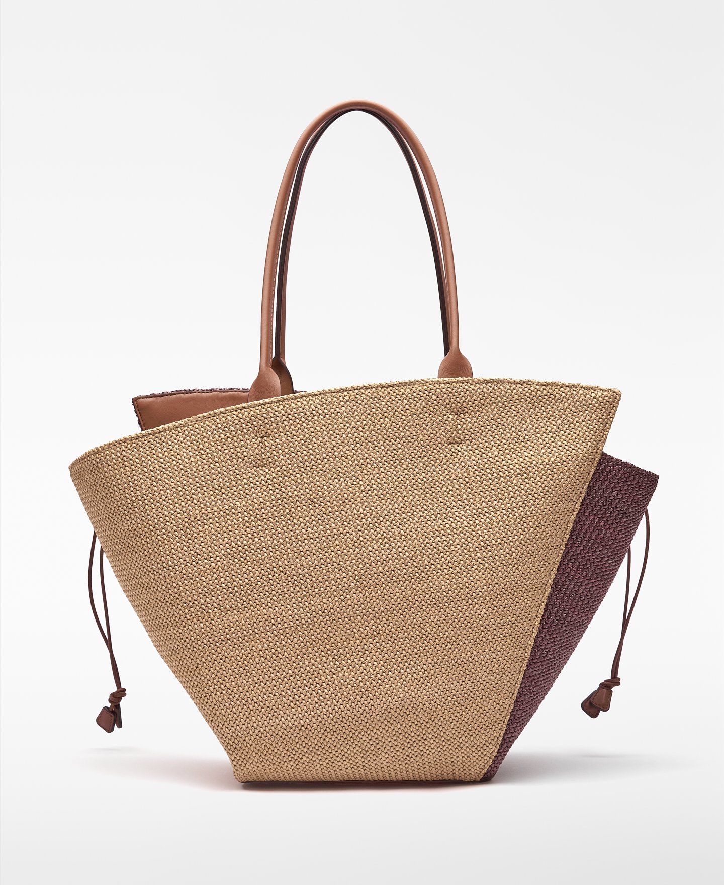 Eclipse-Tragetasche, zweifarbig, mit Raffiastruktur image number 1