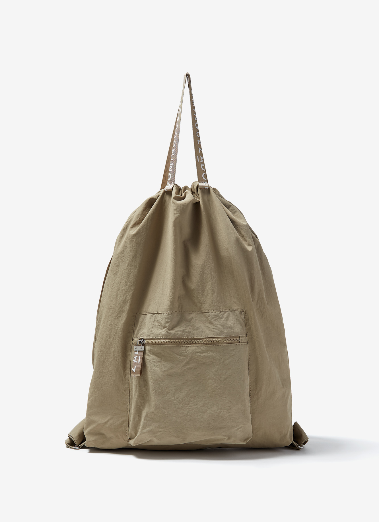Nylon backpack with logoed handles image number 0