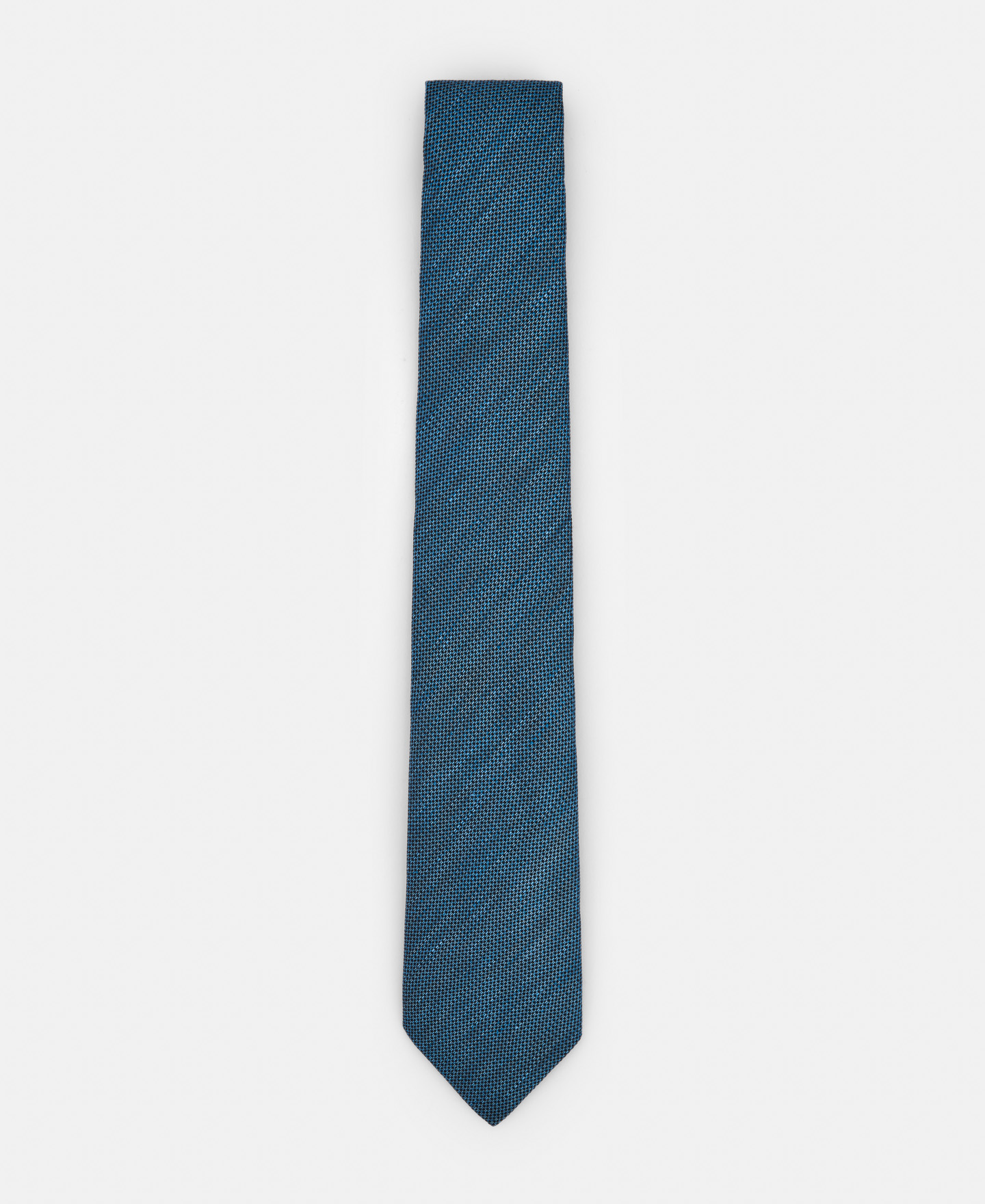 Plain silk and linen tie image number 0