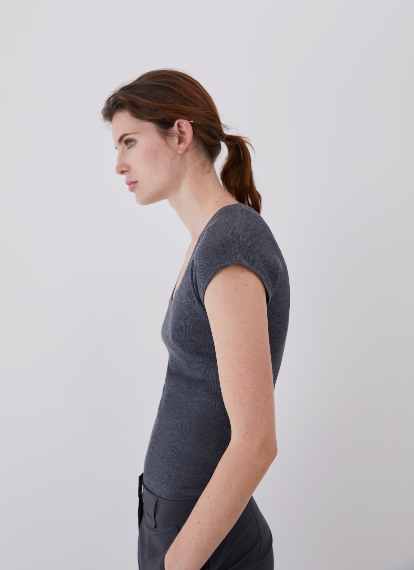 Textured merino wool top image number 2