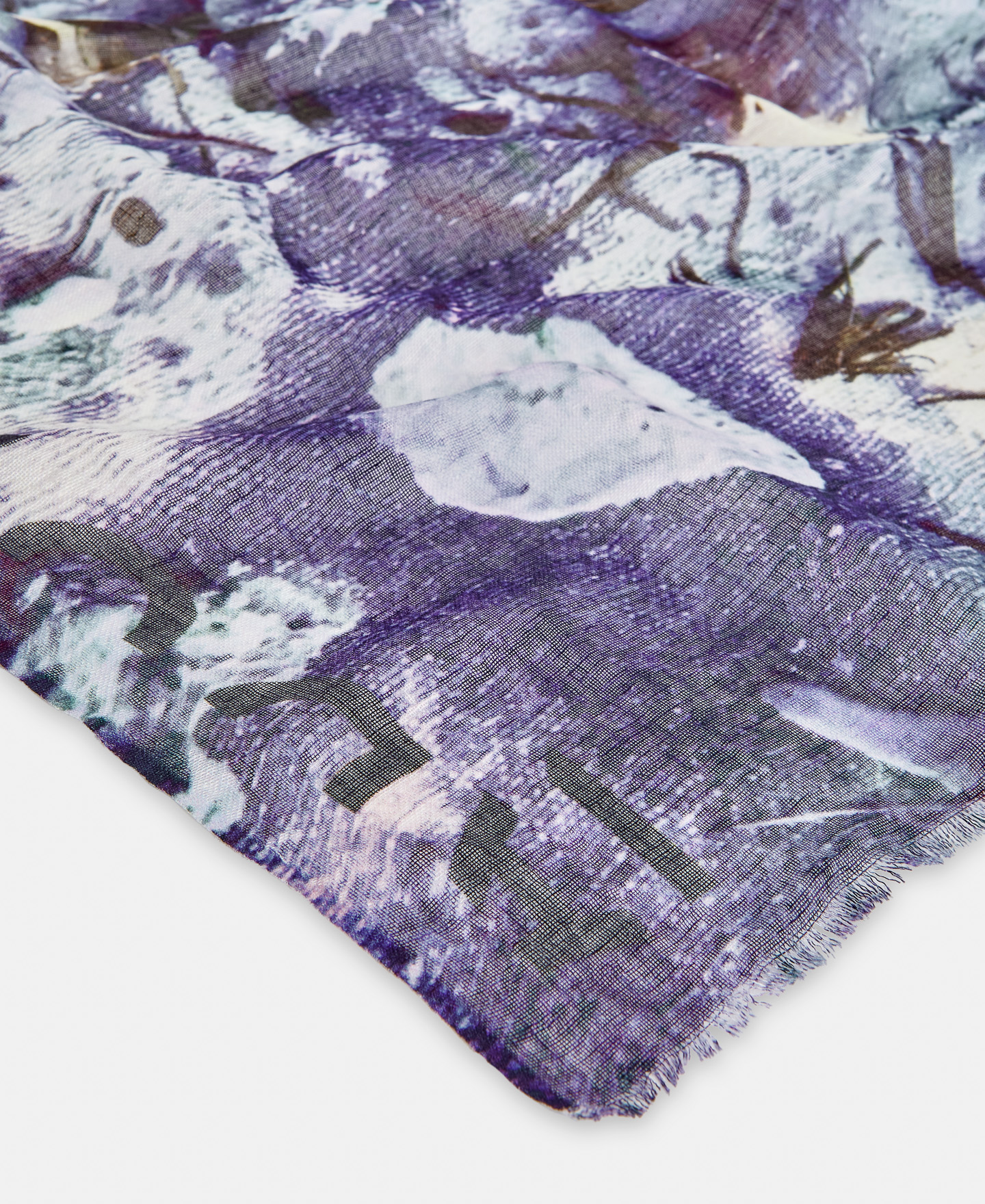 Floral print shawl in European linen image number 2
