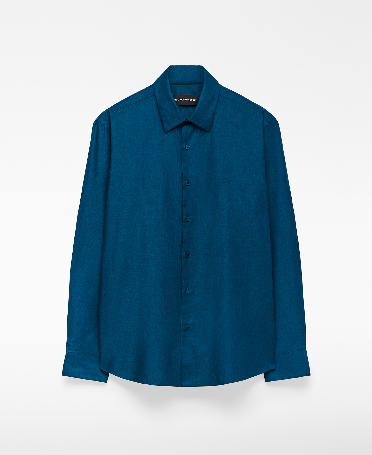 Camisa regular fit cuello solapa hombre image number 4