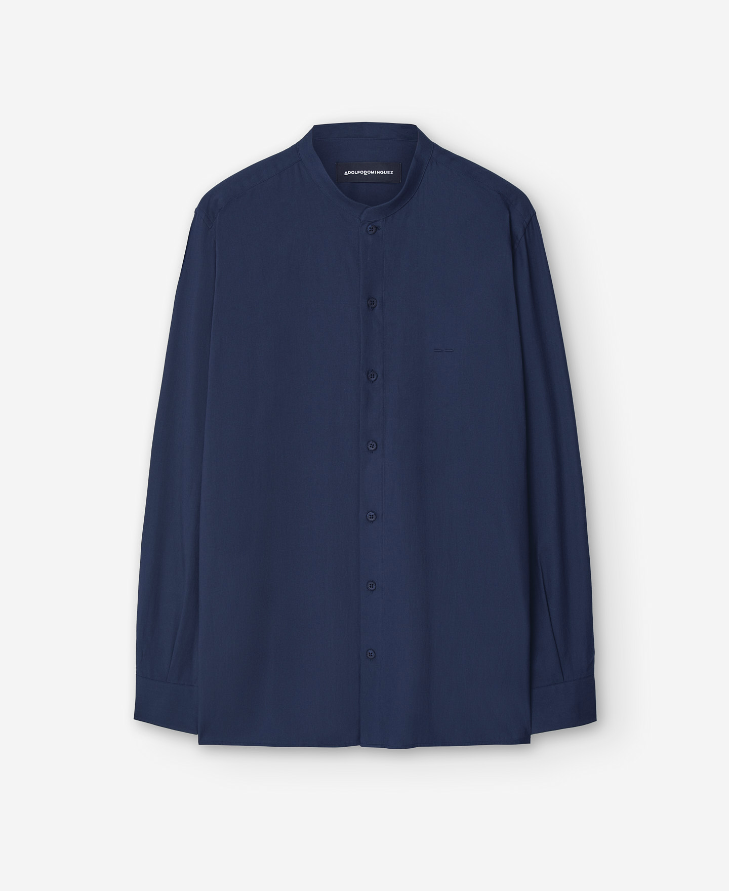 Mandarin collar men's shirt in cotton image number 4