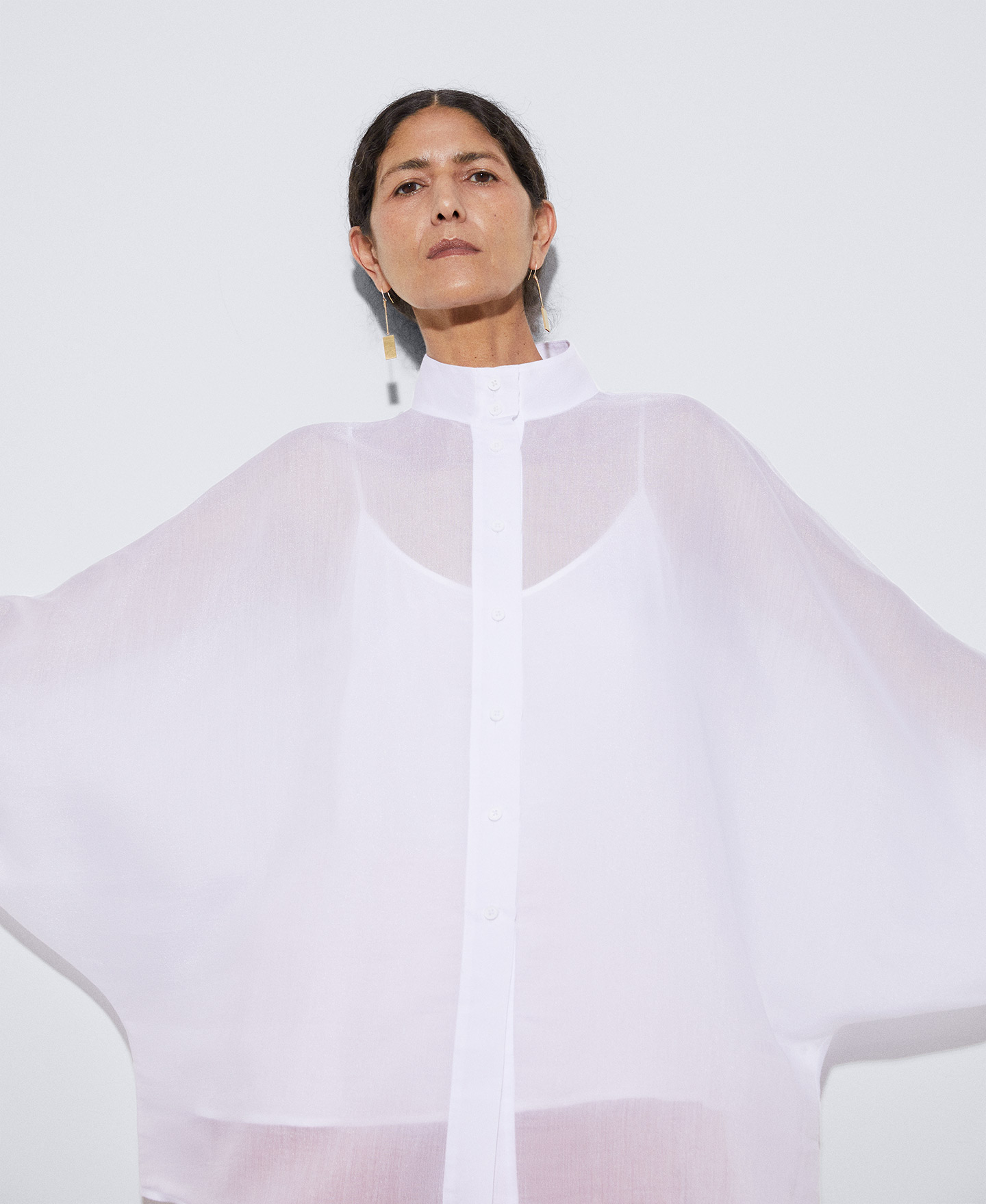 Camisa oversize en lyocell image number 3