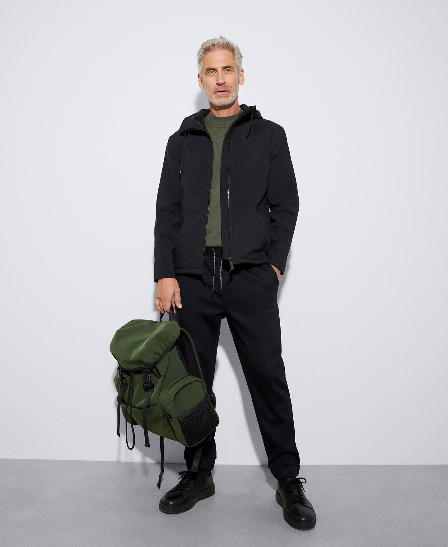 Hooded neoprene jacket image number 1