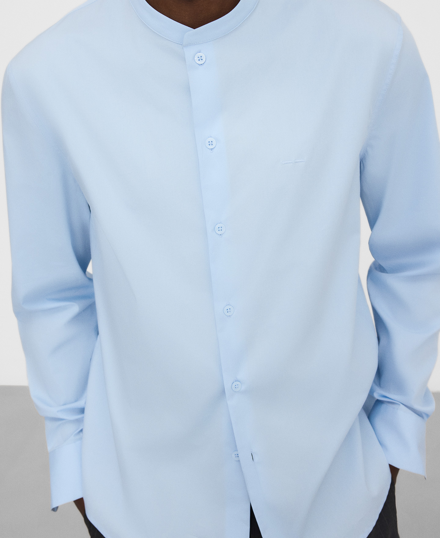 Camisa regular fit cuello mao algod&oacute;n image number 3