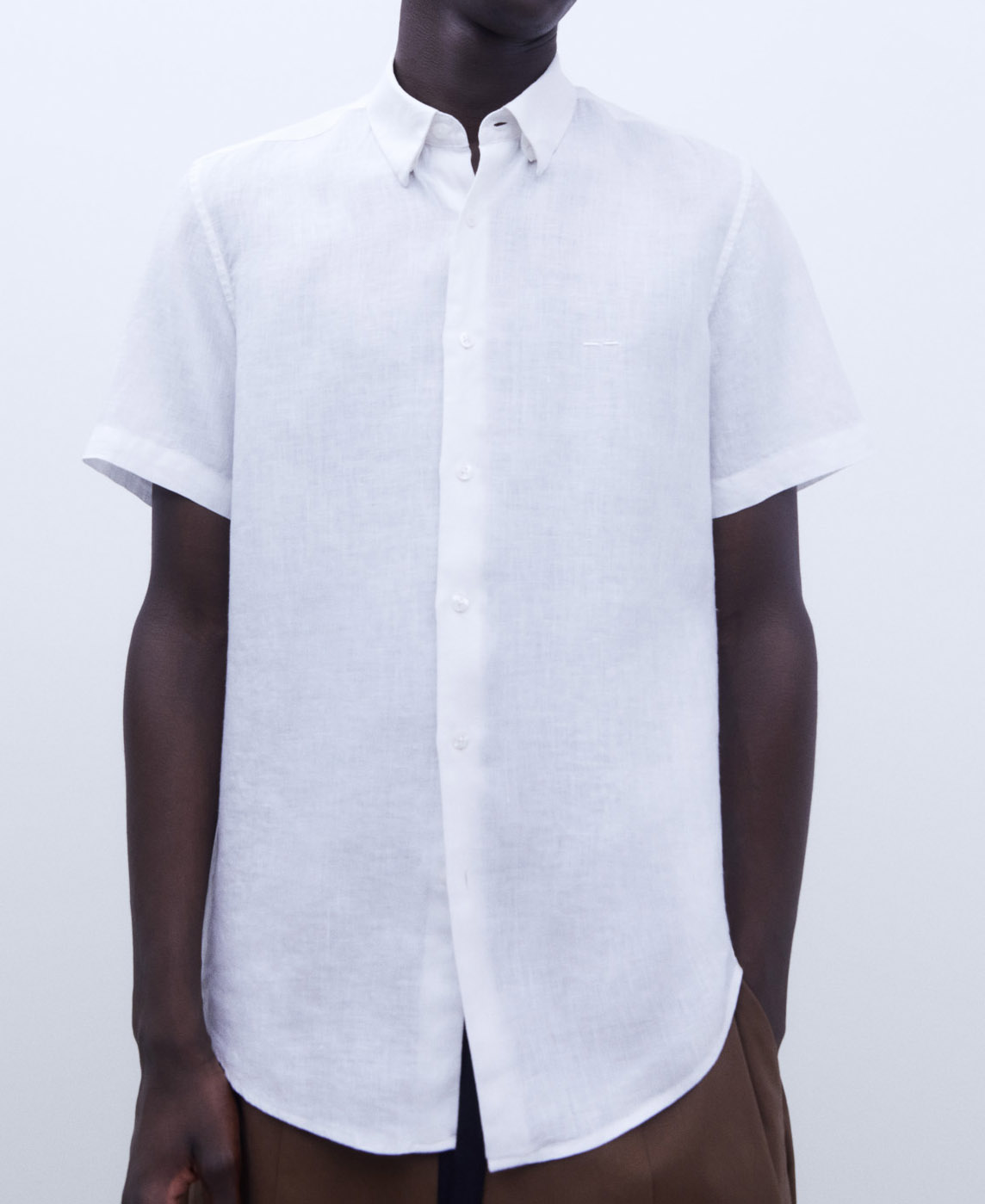 Linen short sleeve shirt image number 0