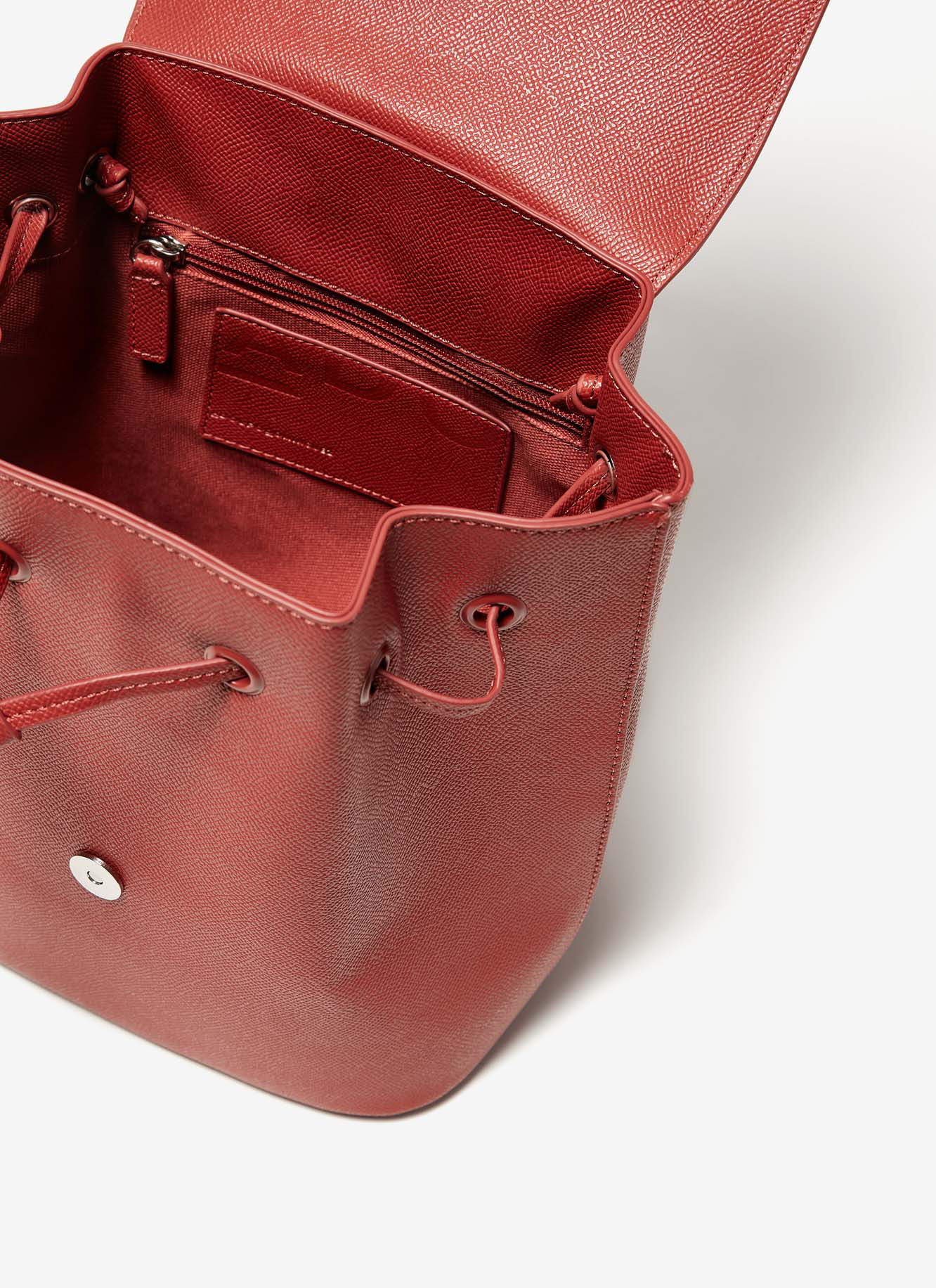 Faux saffiano backpack image number 3