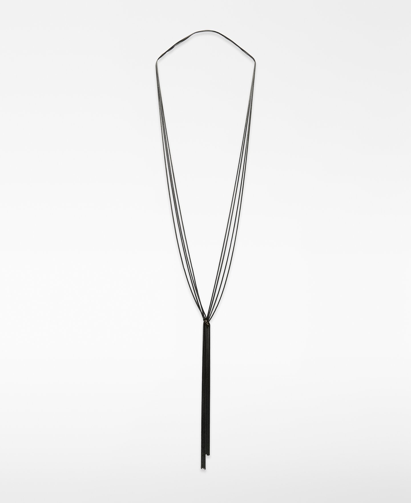 Collar largo cadenas finas mujer image number 0