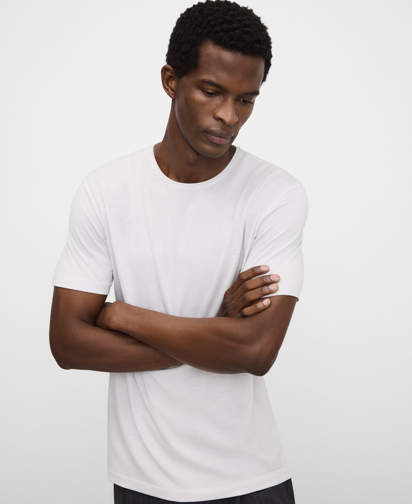 T-shirt regular fit em lyocell e algod&atilde;o image number 0