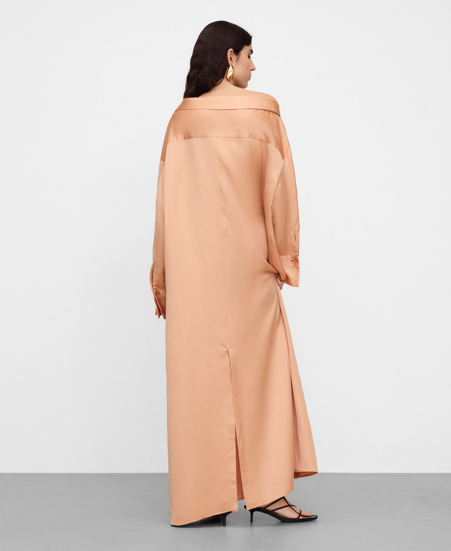 Unconstructed collar shirt dress image number 2