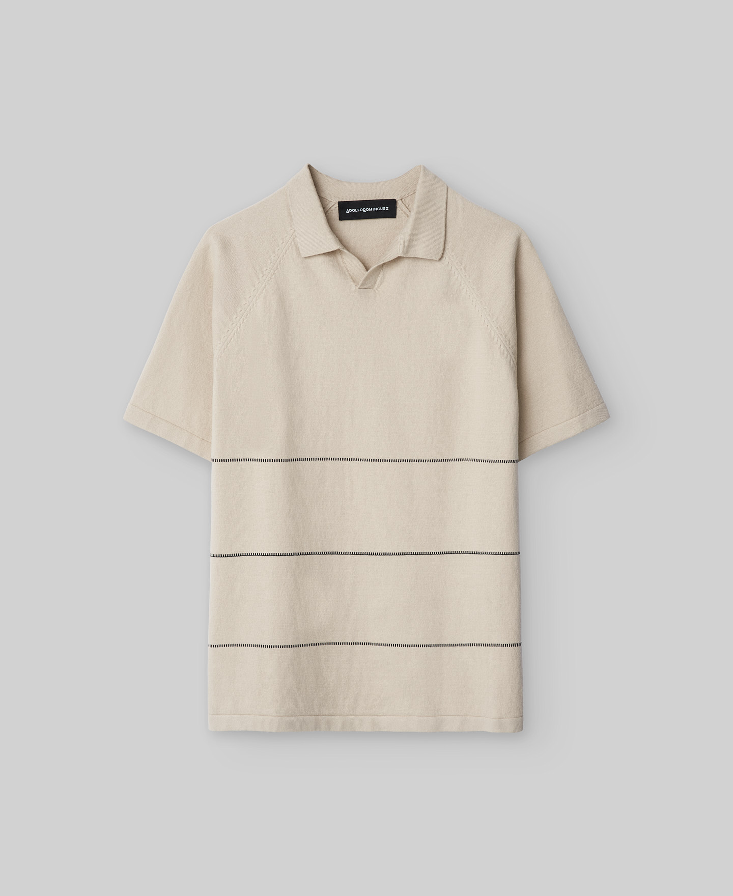 Polo en coton à rayure discontinue homme image number 4