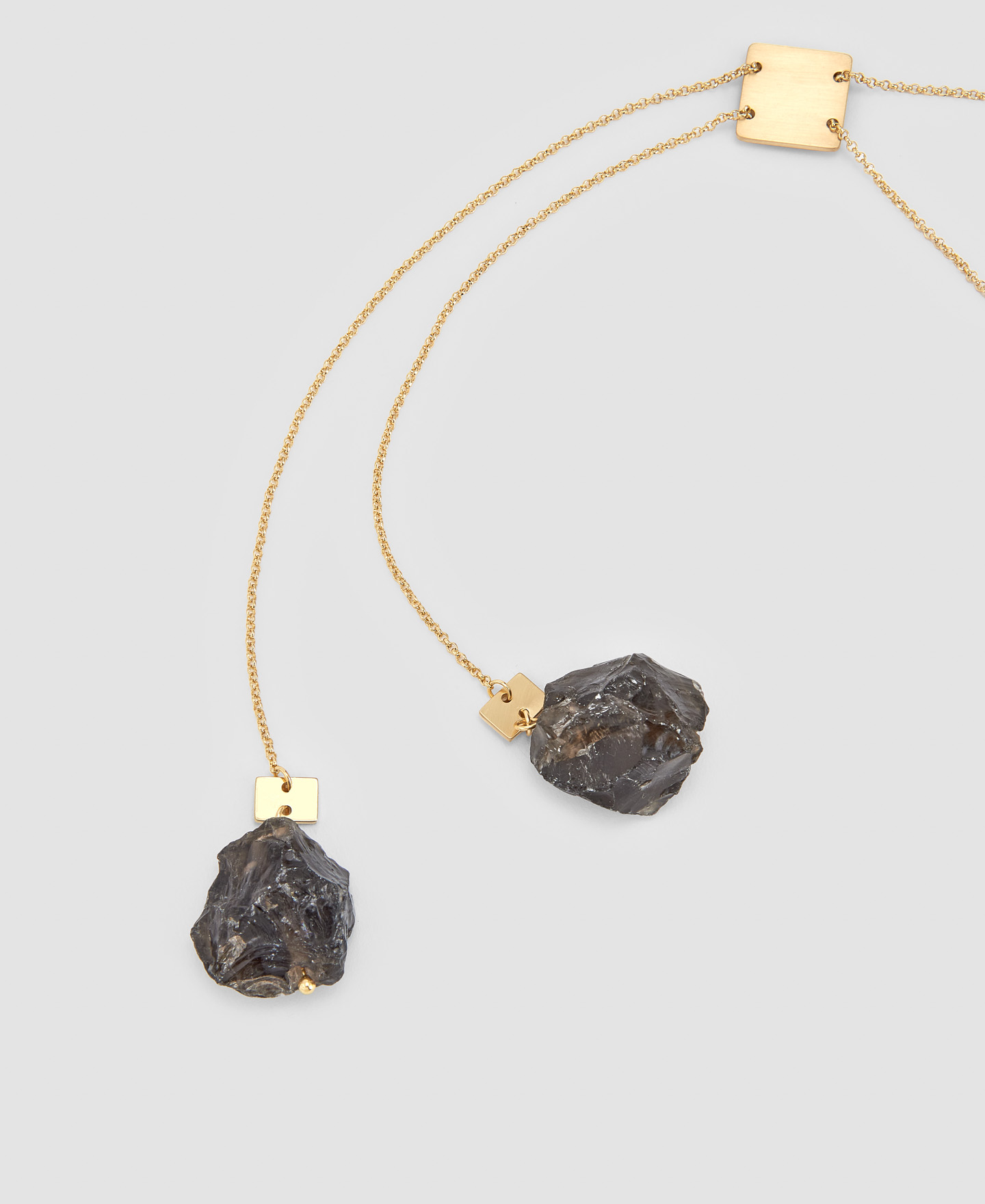 Brass and stone double necklace image number 2
