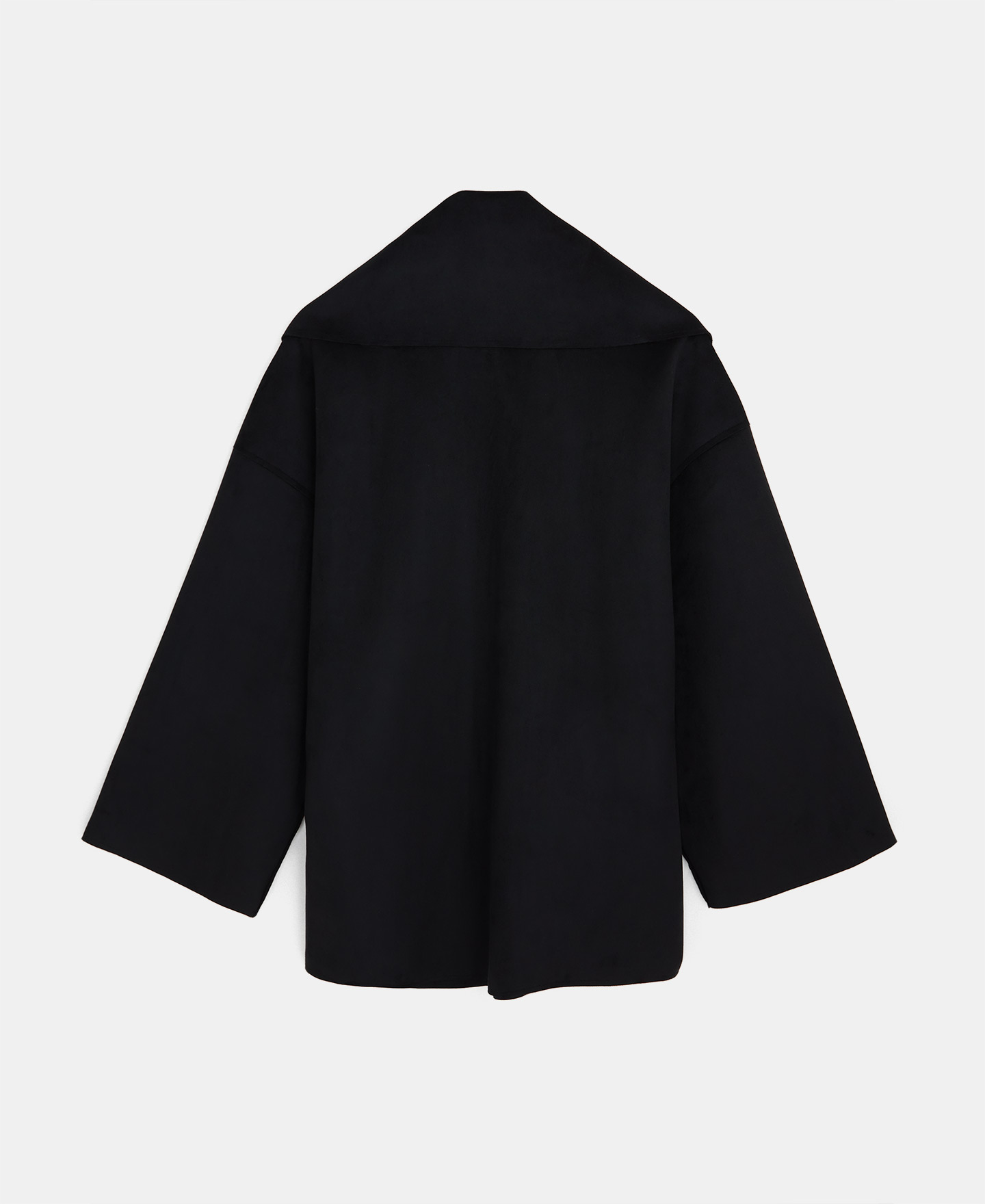 Shawl collar sweater in faux suede image number 5
