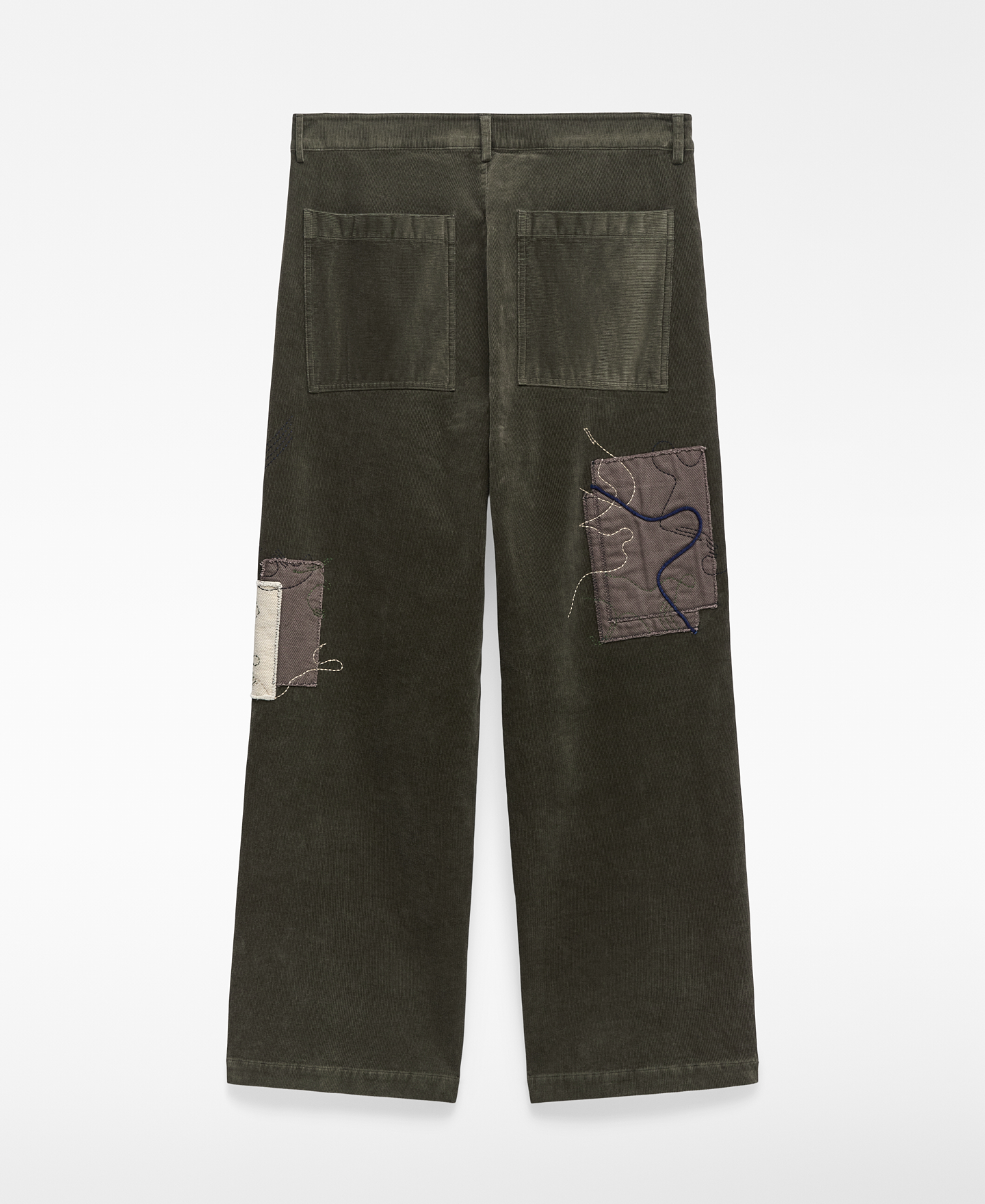 Pantalón pana parches bordados hombre image number 5