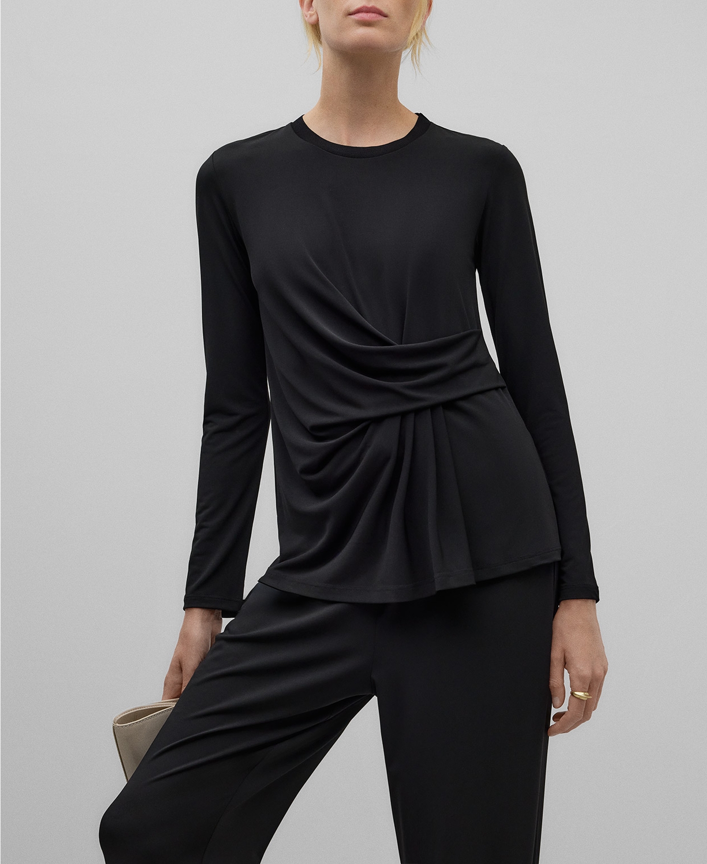 Draped T-shirt woman image number 0