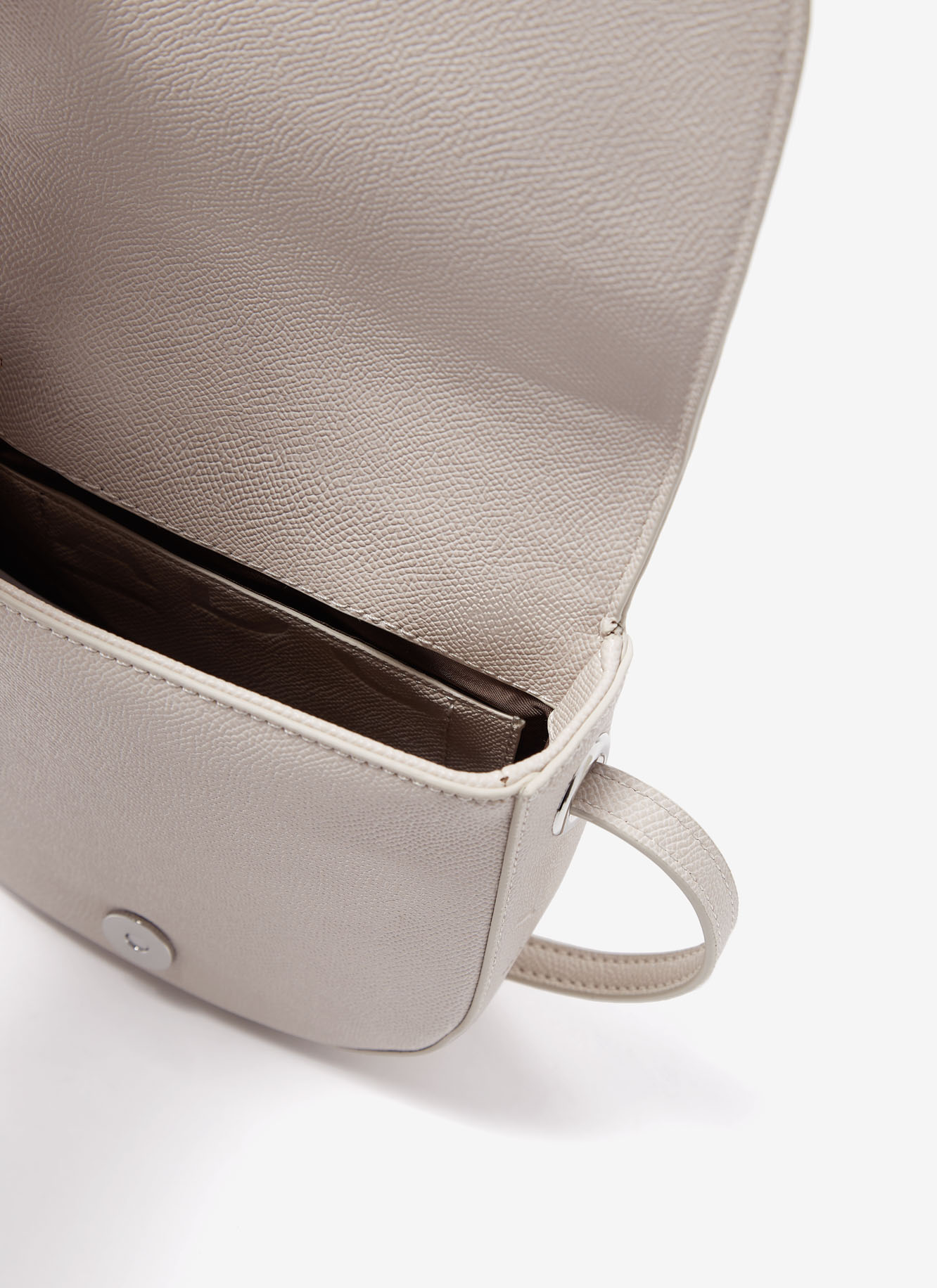 Faux saffiano mini flap bag image number 2