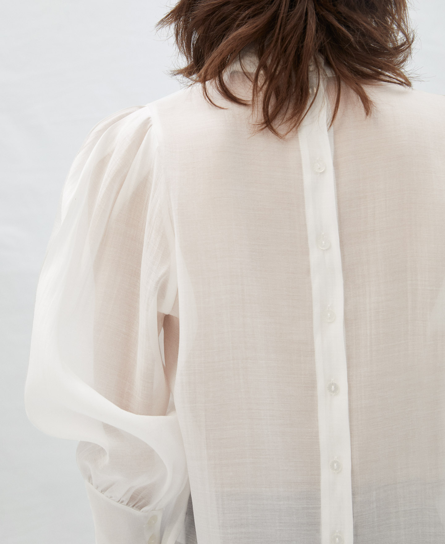 Semitransparent blouse in lyocell image number 3