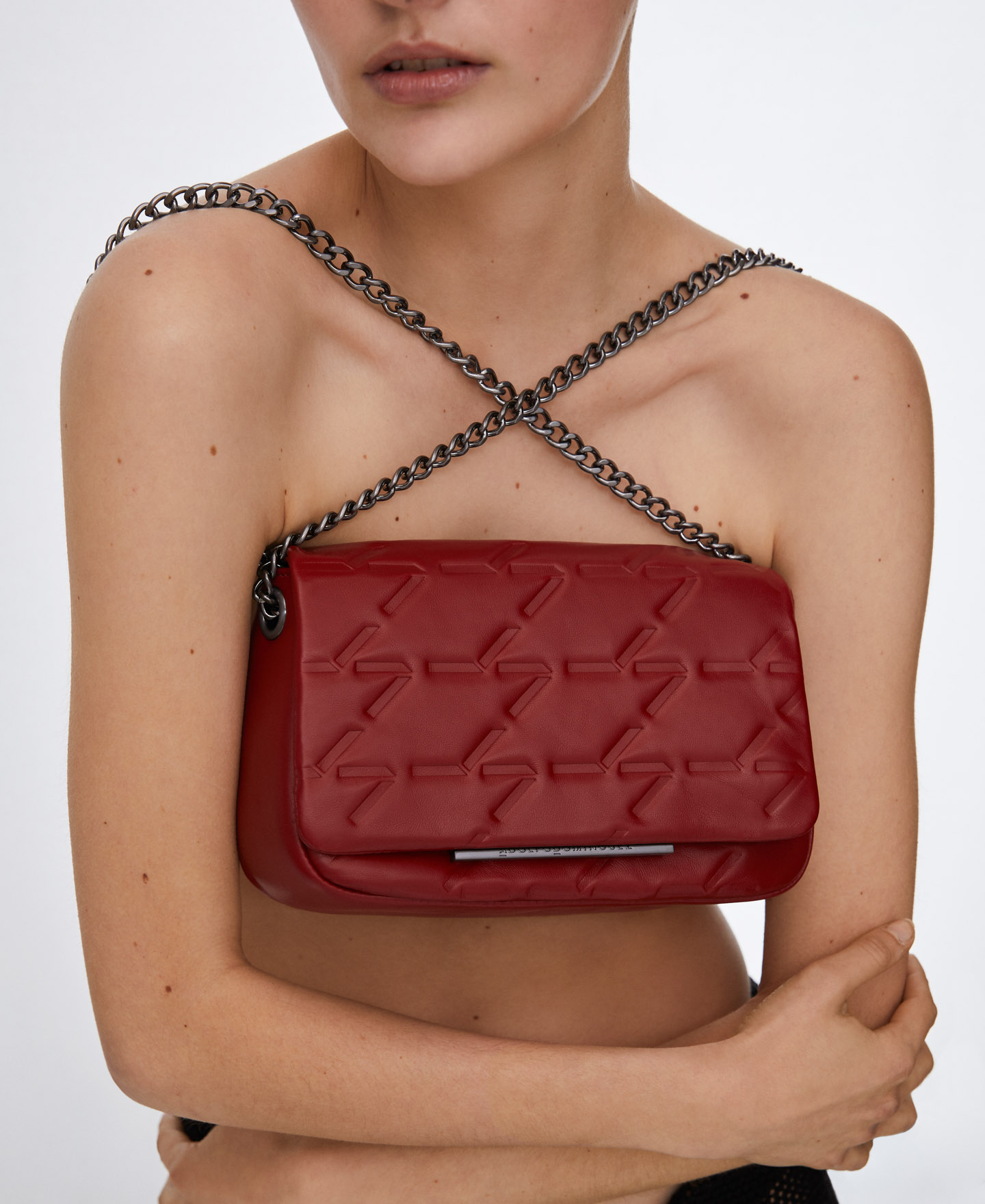 Medium padded nappa shoulder bag image number 3