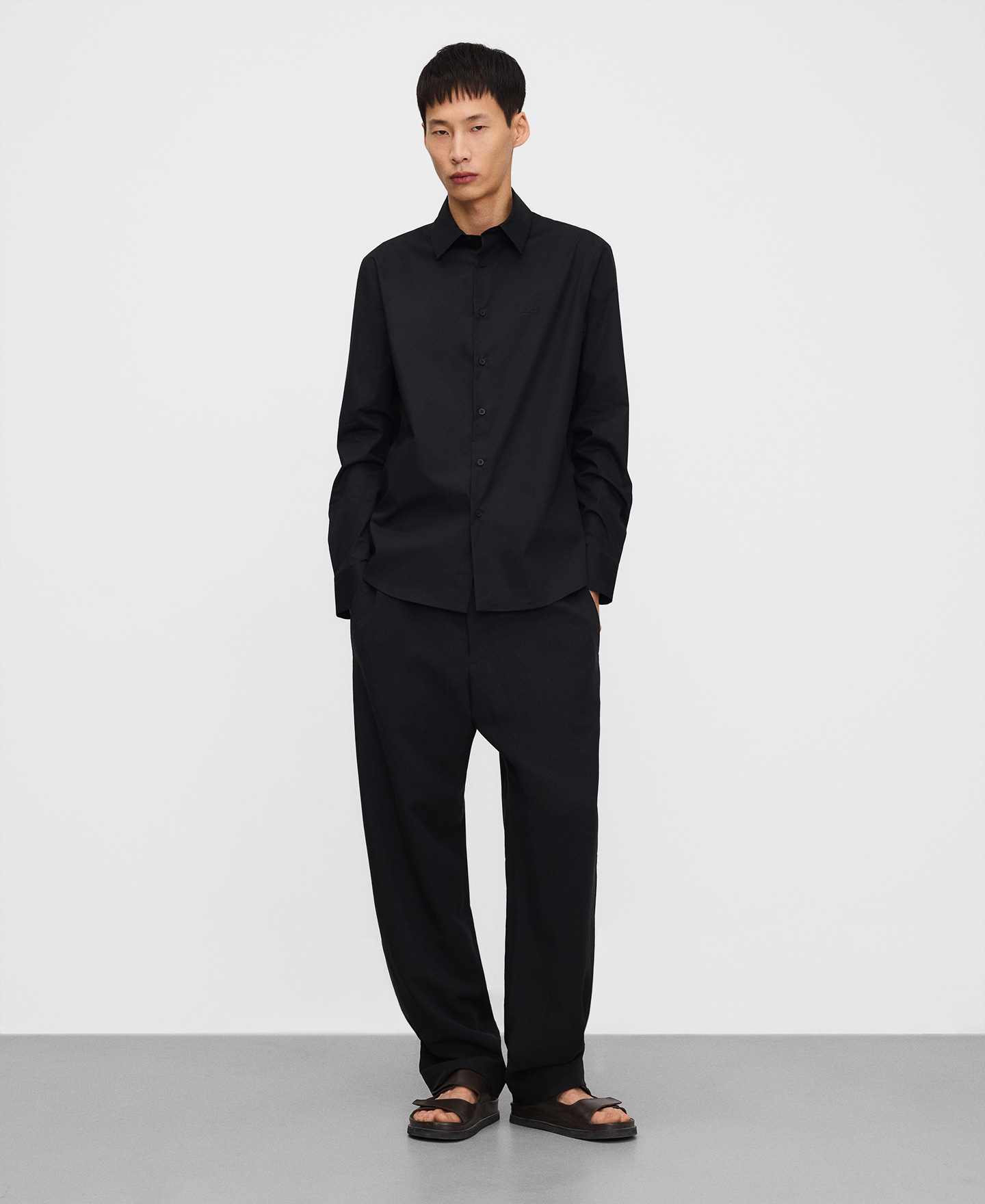 Slim fit cotton shirt image number 1