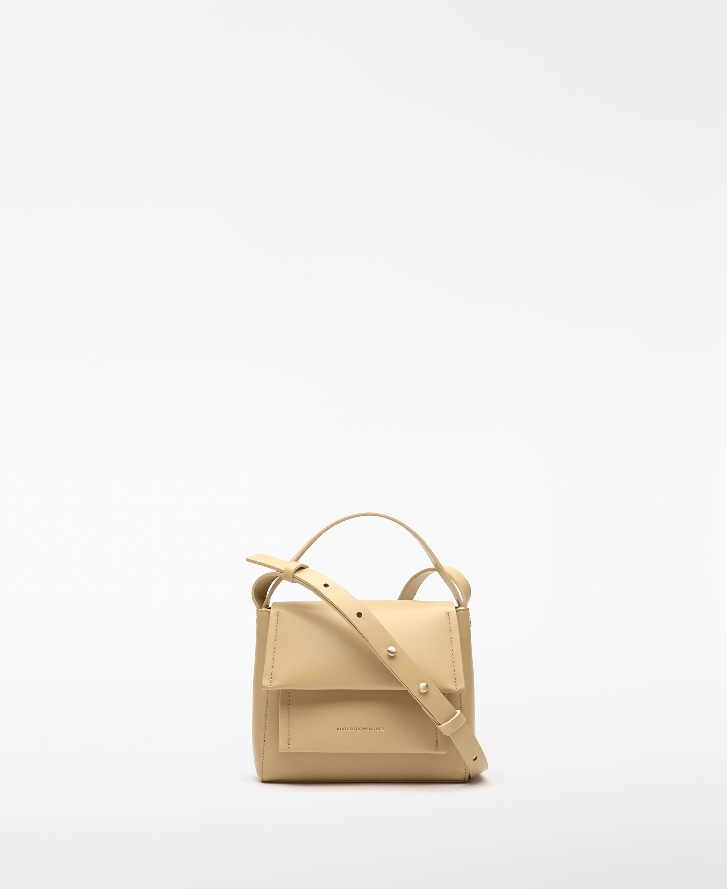 Mini bolsa a tiracolo com aba em Pele Não Pele para mulher image number 0