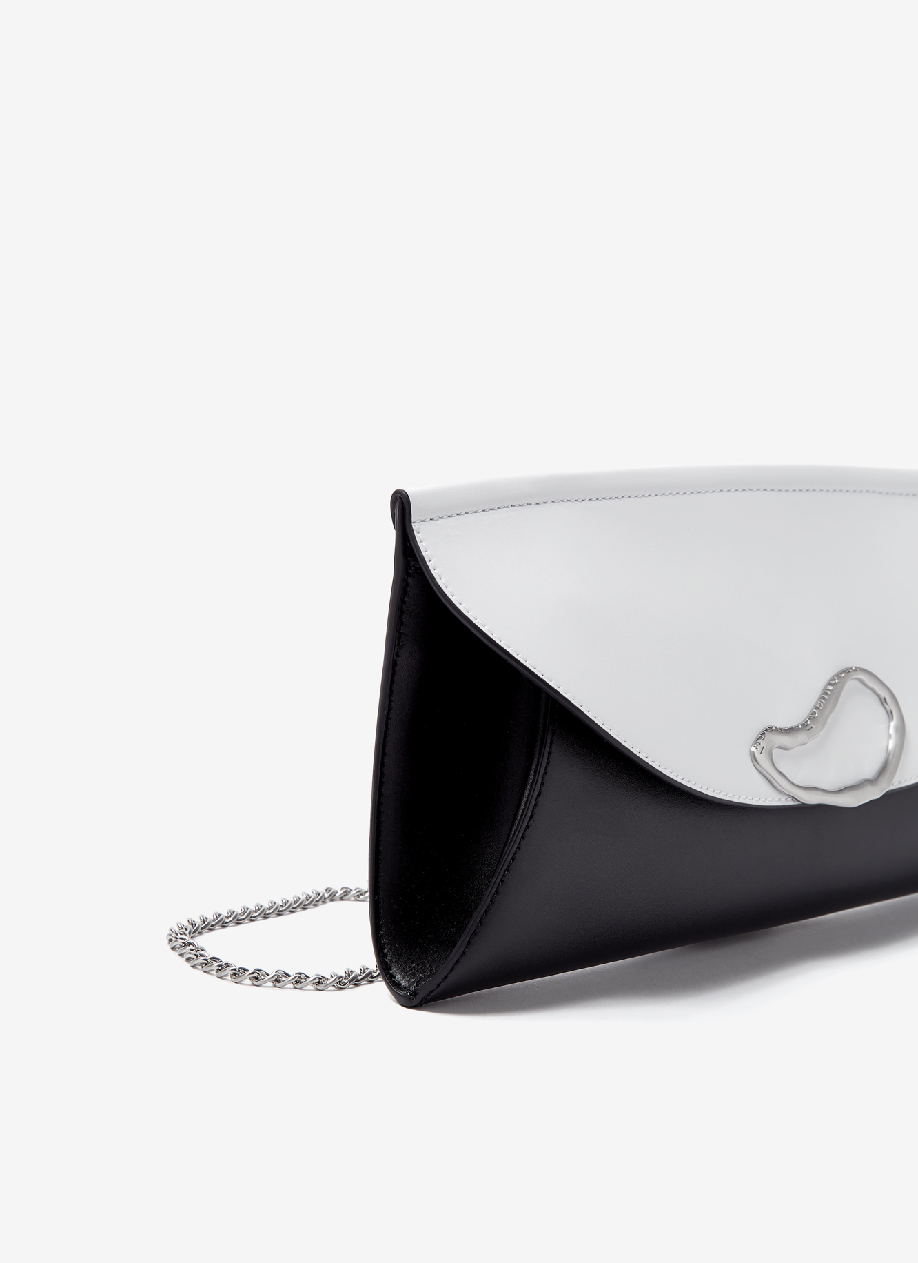 Vachetta leather bicolour clutch image number 1