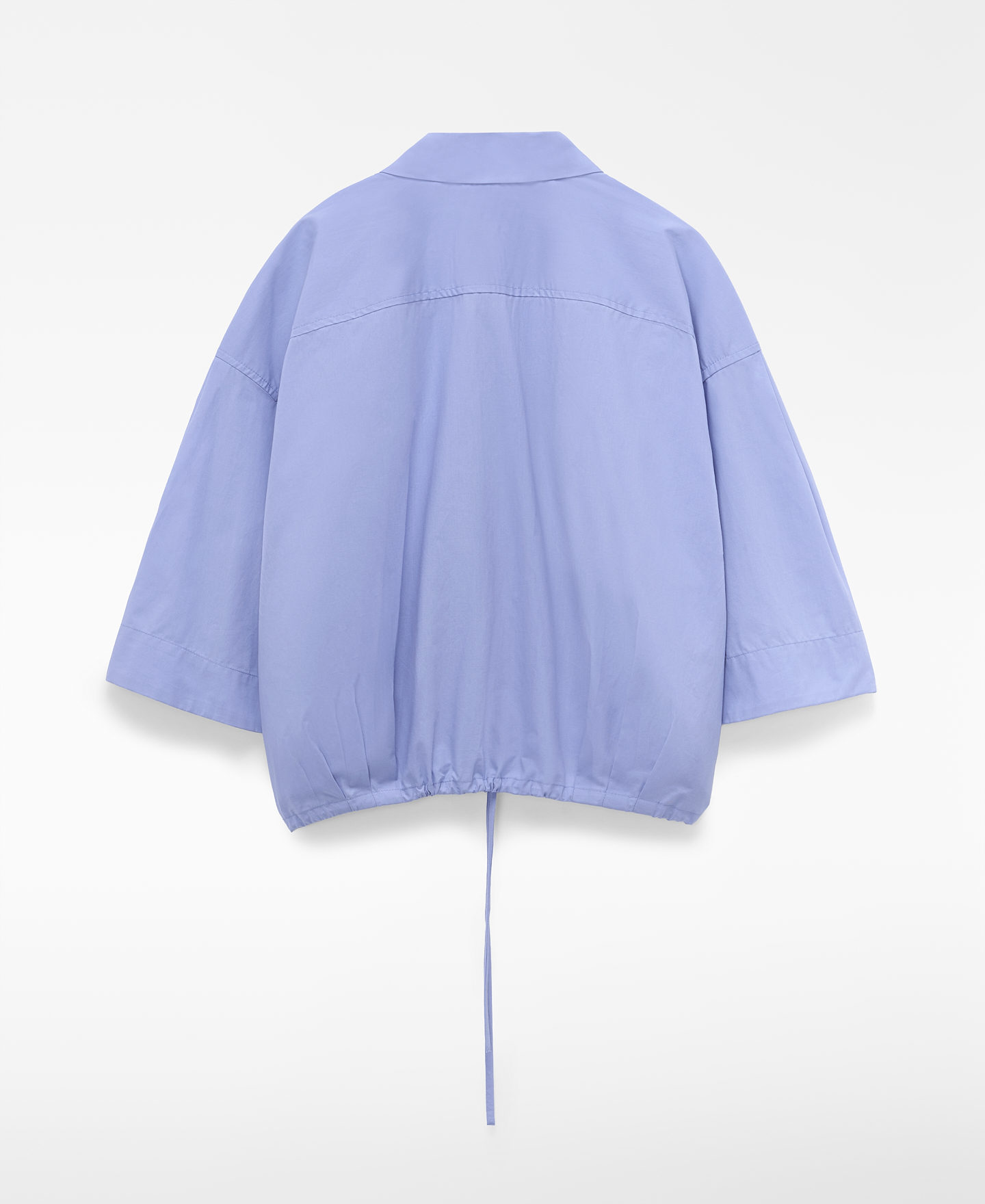 Cotton boxy shirt with adjustable hem image number 1