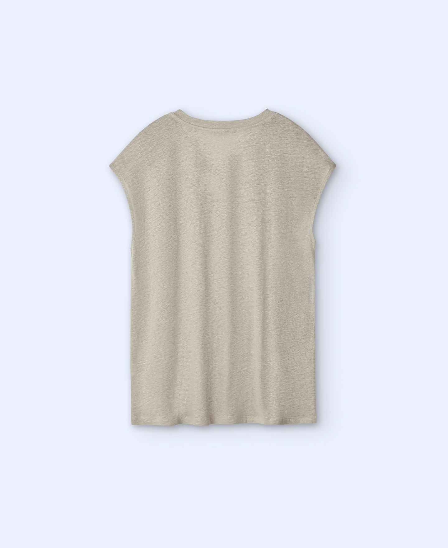 Camiseta sin mangas en lino image number 1