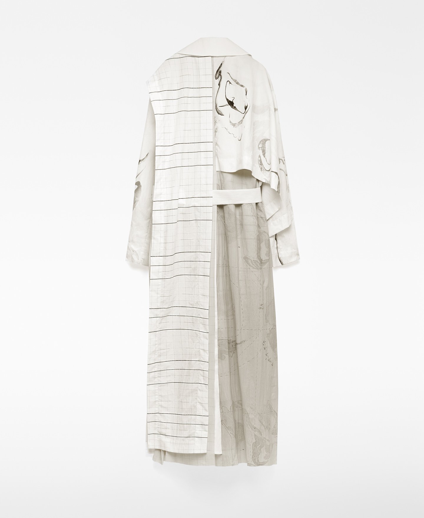 Oversize printed trench coat woman image number 5