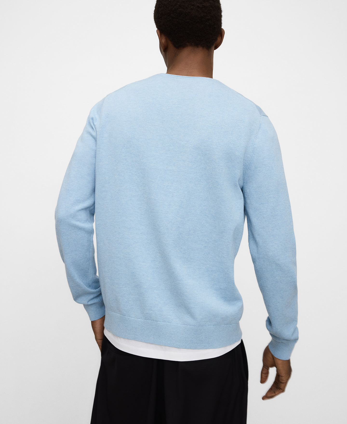Organic cotton rolled neck sweater image number 2