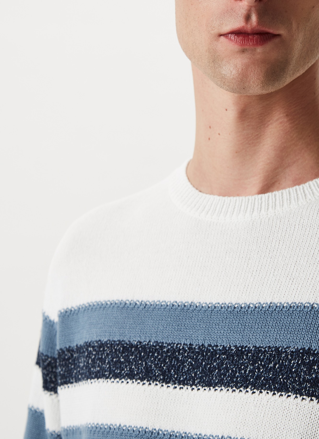 Striped jumper with crew neck image number 3