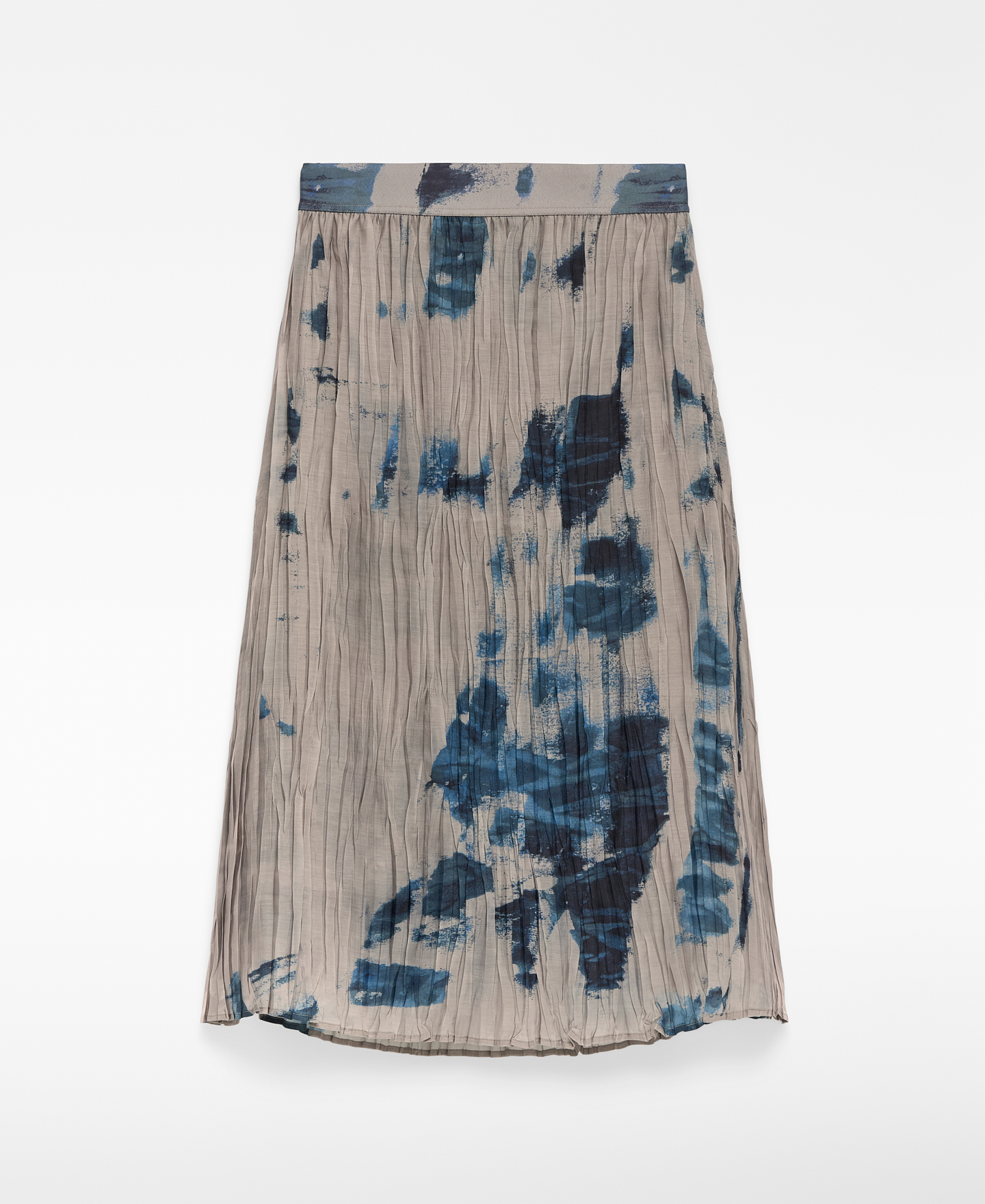 Falda crinkle estampada mujer image number 5