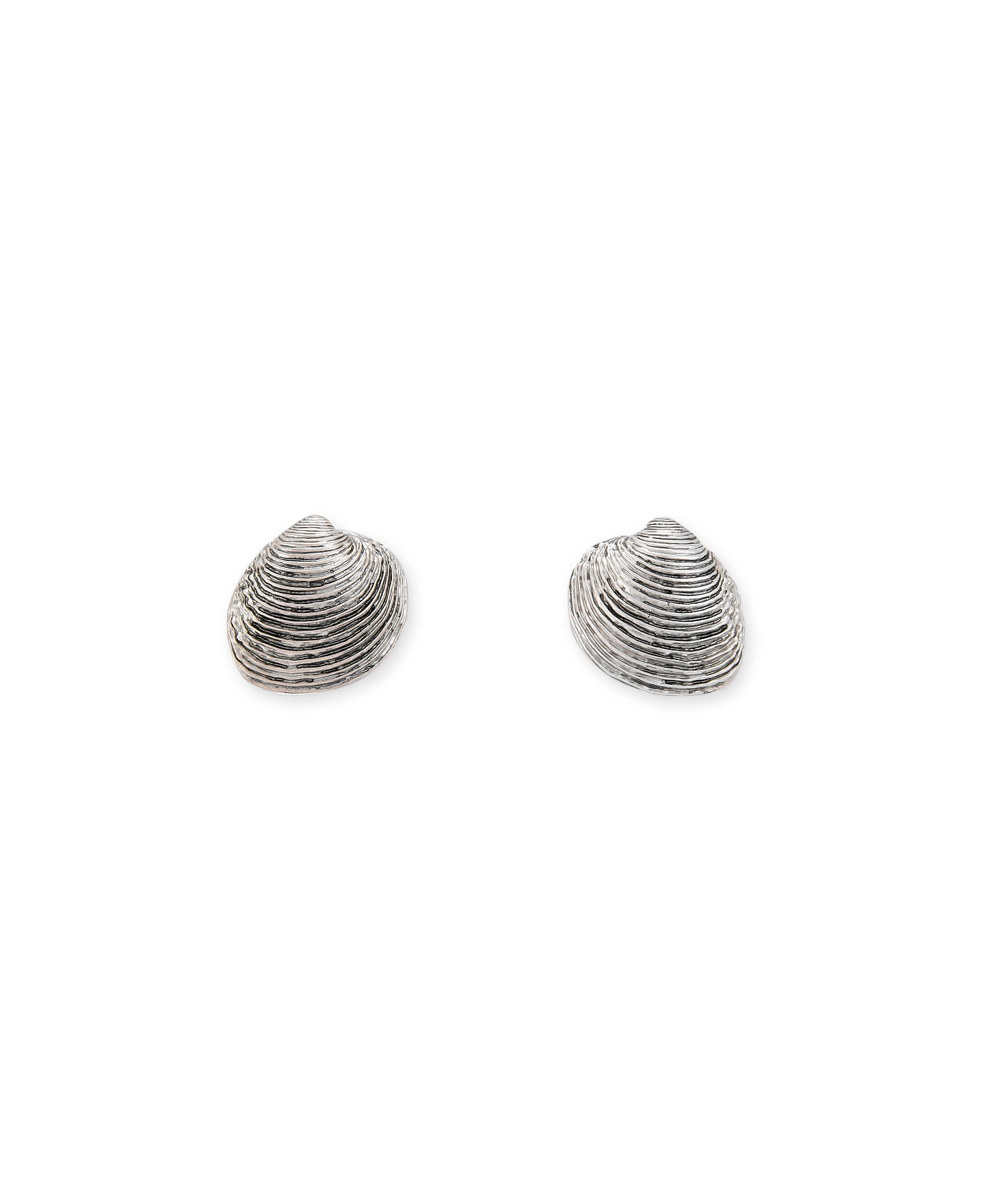 Metal shell earrings woman image number 0