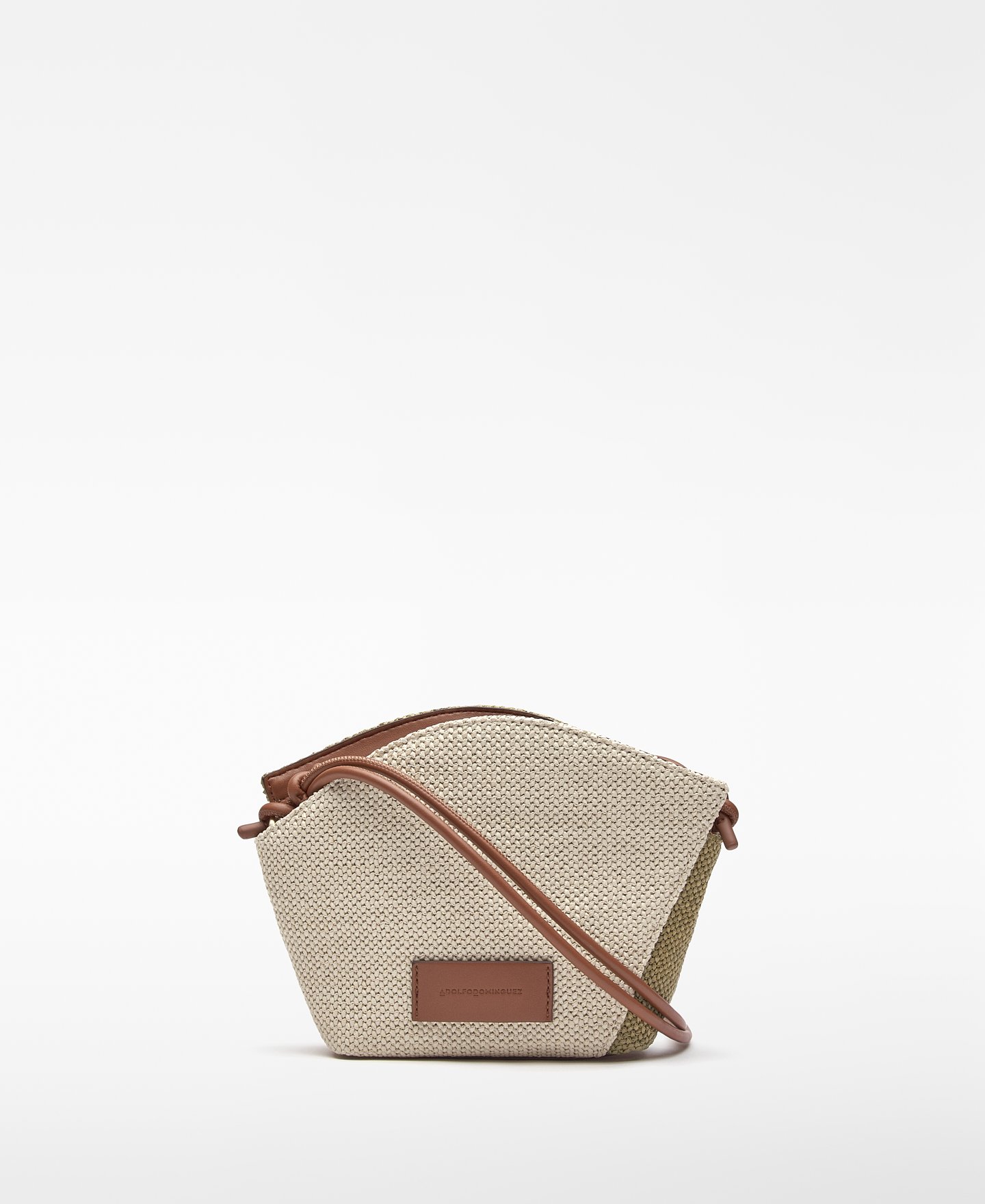 Eclipse-Umh&auml;ngetasche, zweifarbig, mit Raffiastruktur image number 0