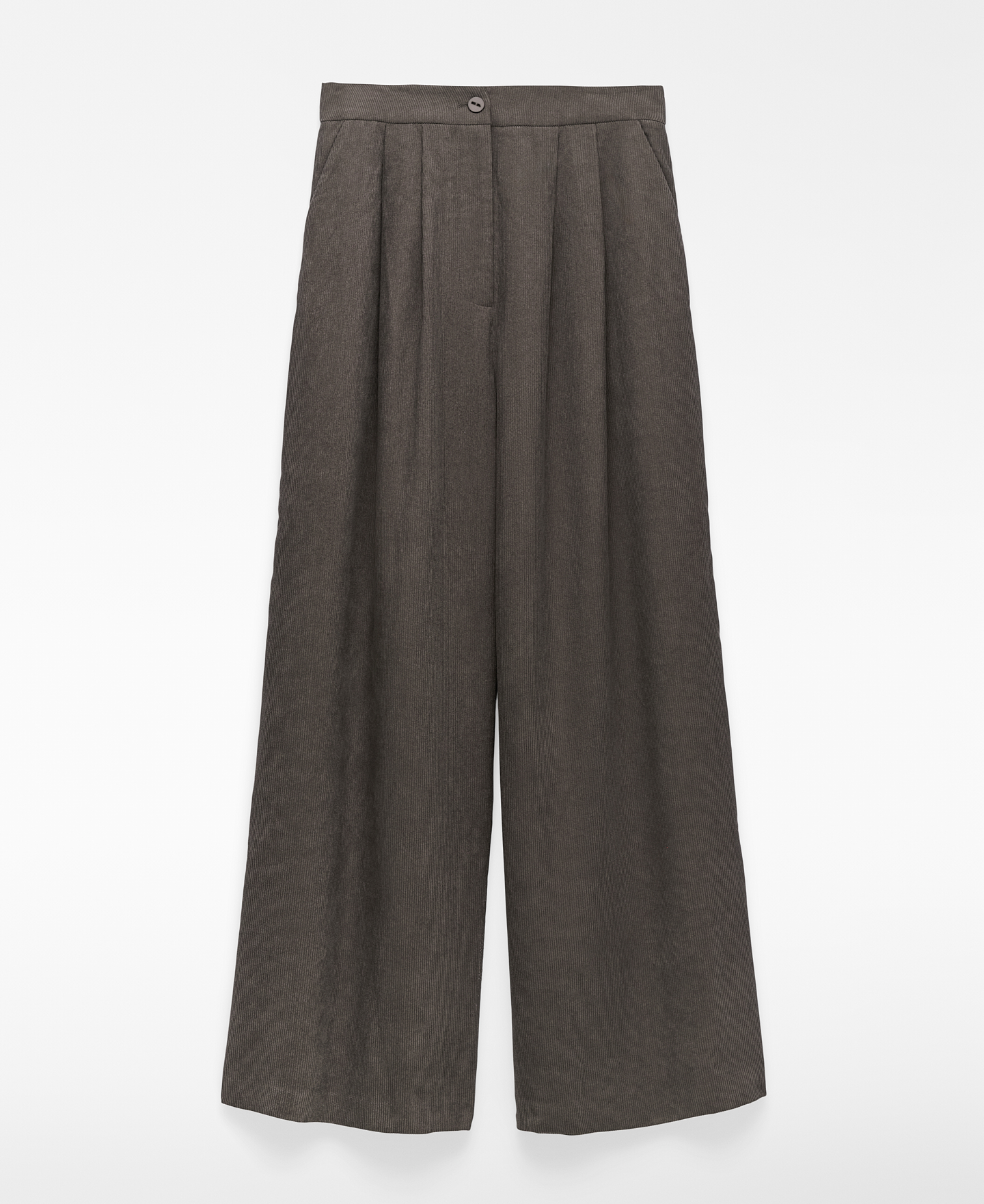 Corduroy wide-leg trousers woman image number 4
