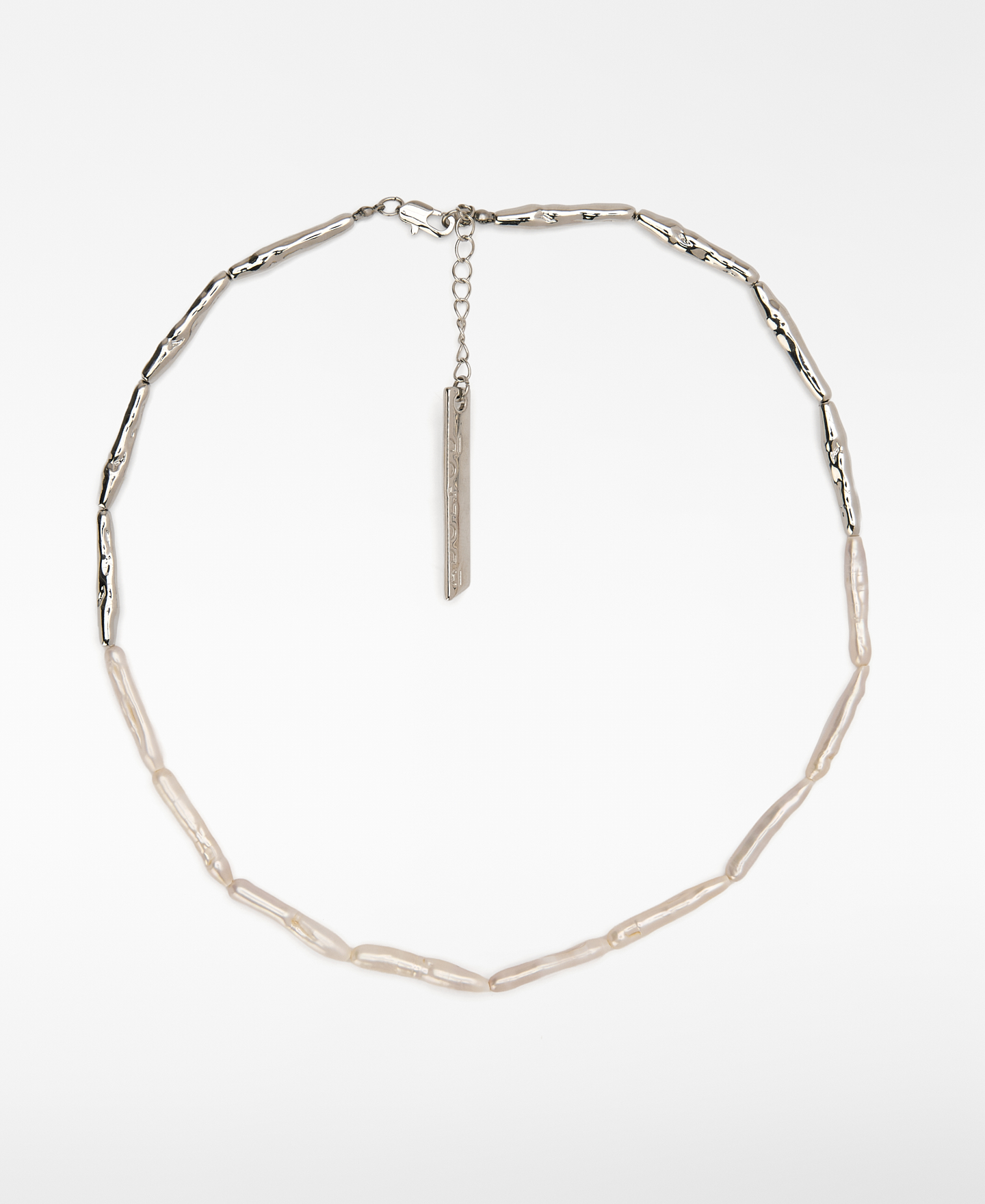 Elongated pearls necklace image number 0