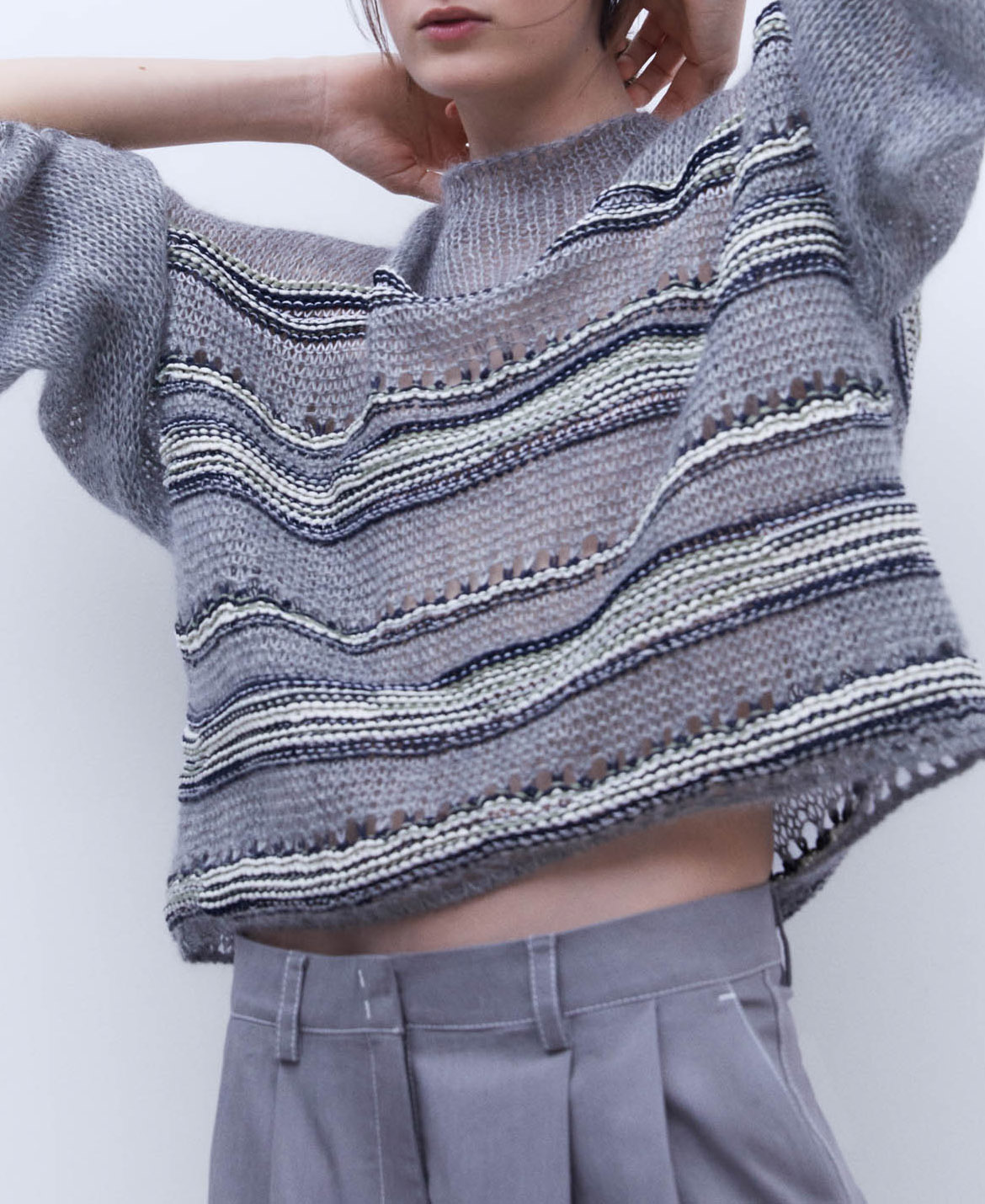 Oversize jacquard sweater image number 4