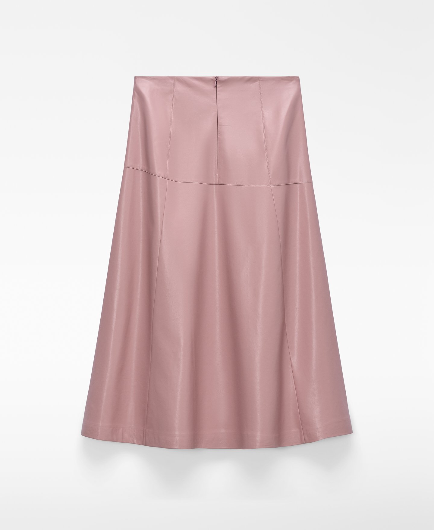 Leather-Non-Leather A-line skirt image number 5