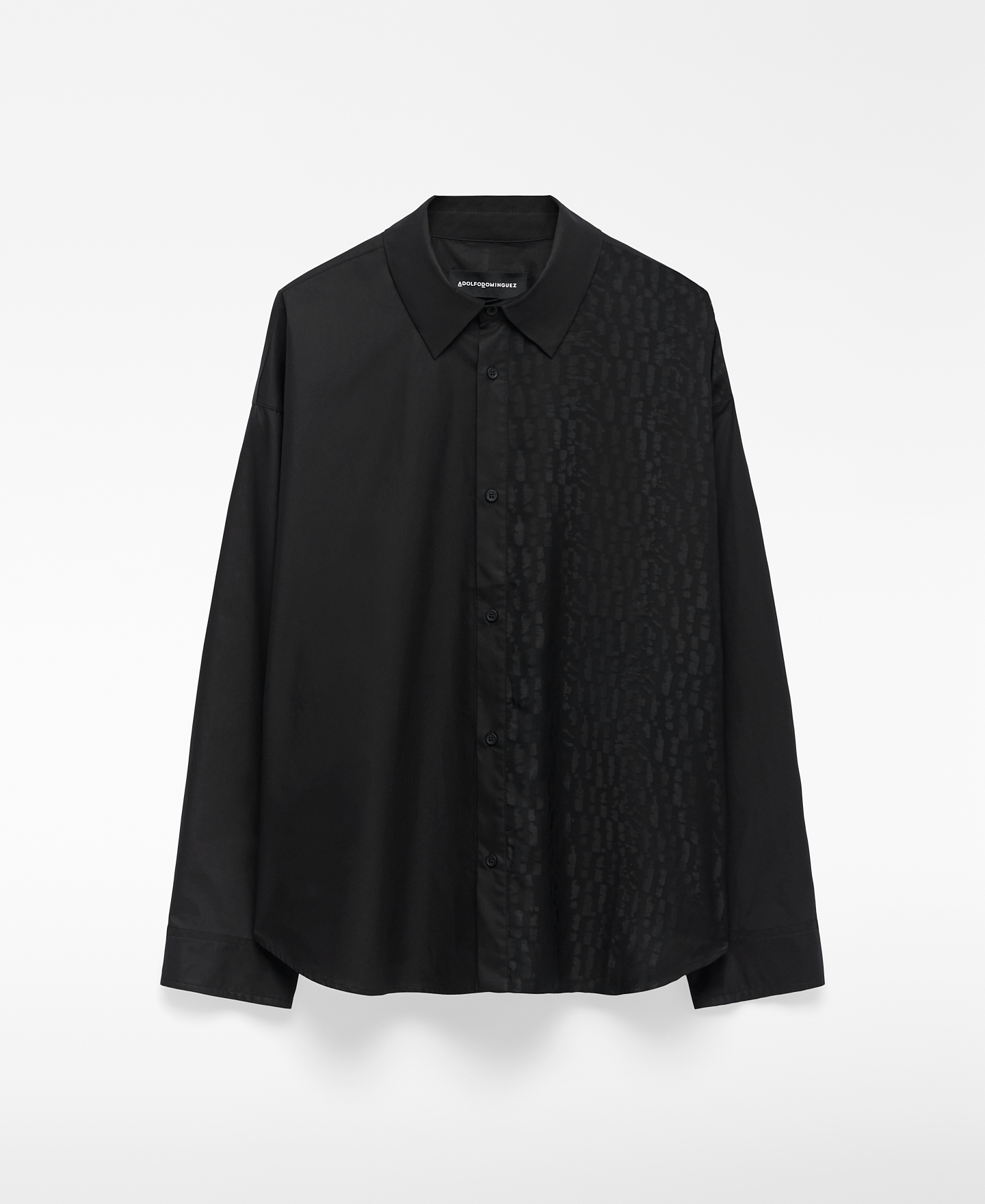 Camisa oversize devoré hombre image number 4