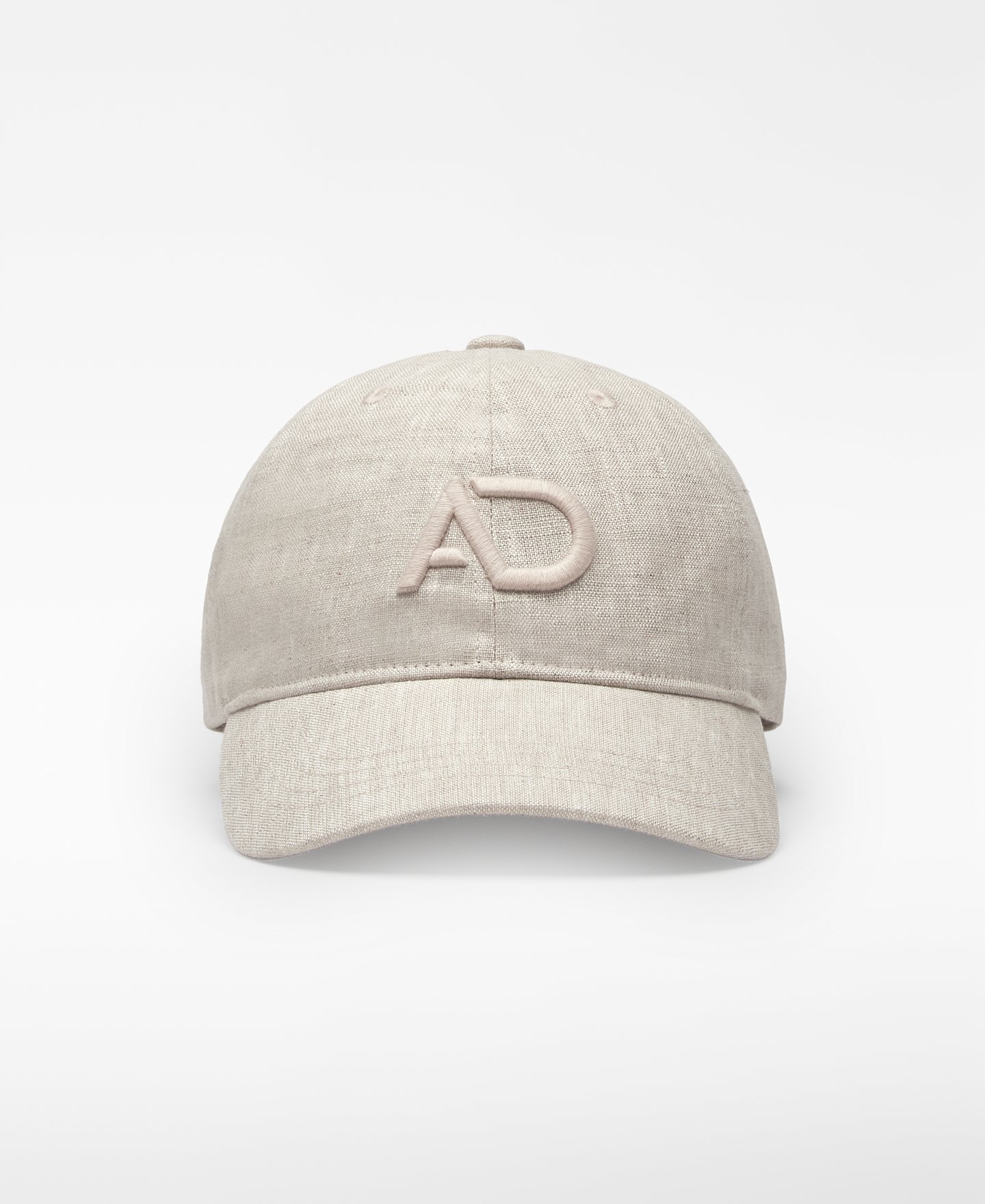 Embroidered logo linen cap image number 0