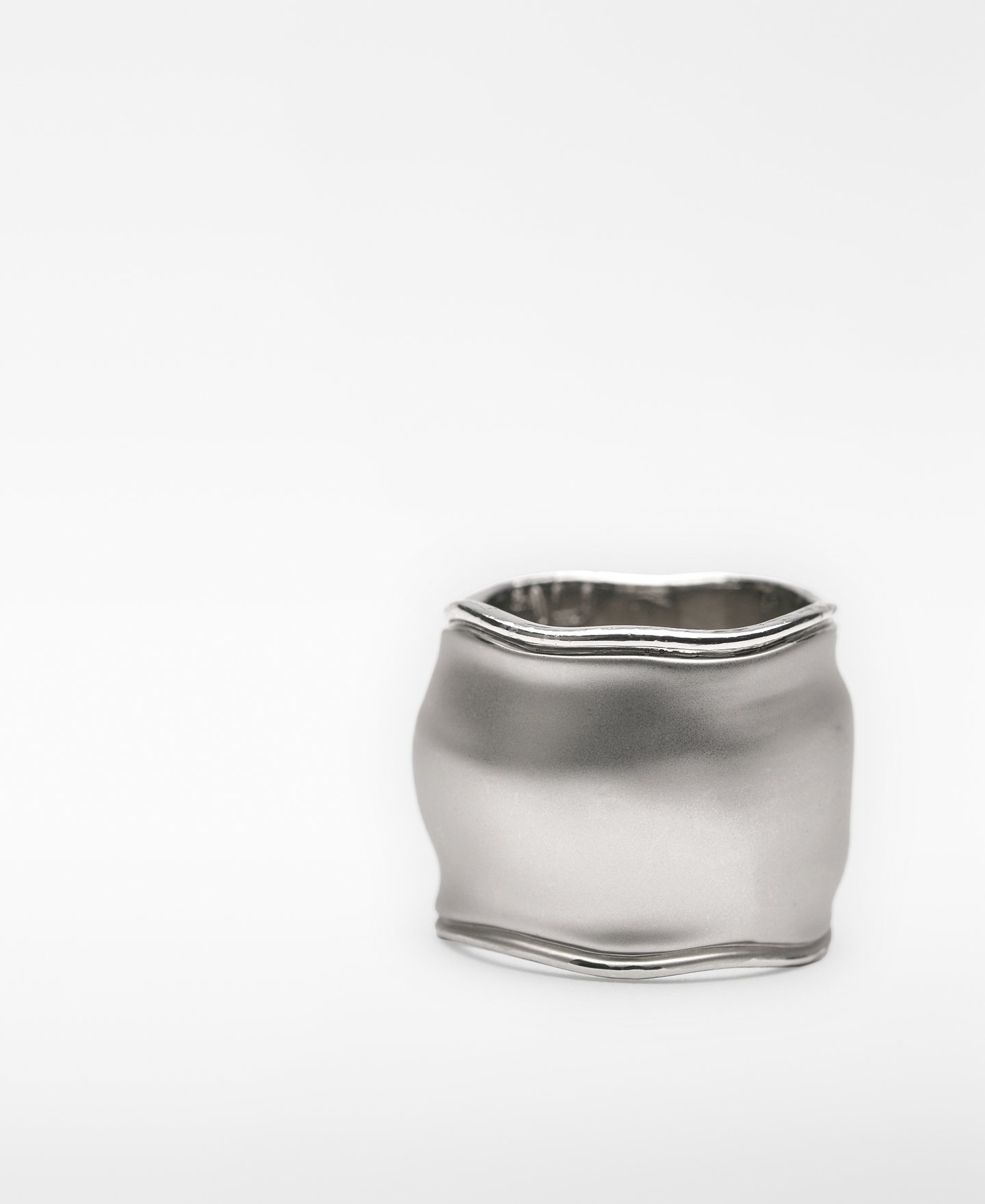 Double-finish metal ring woman image number 2