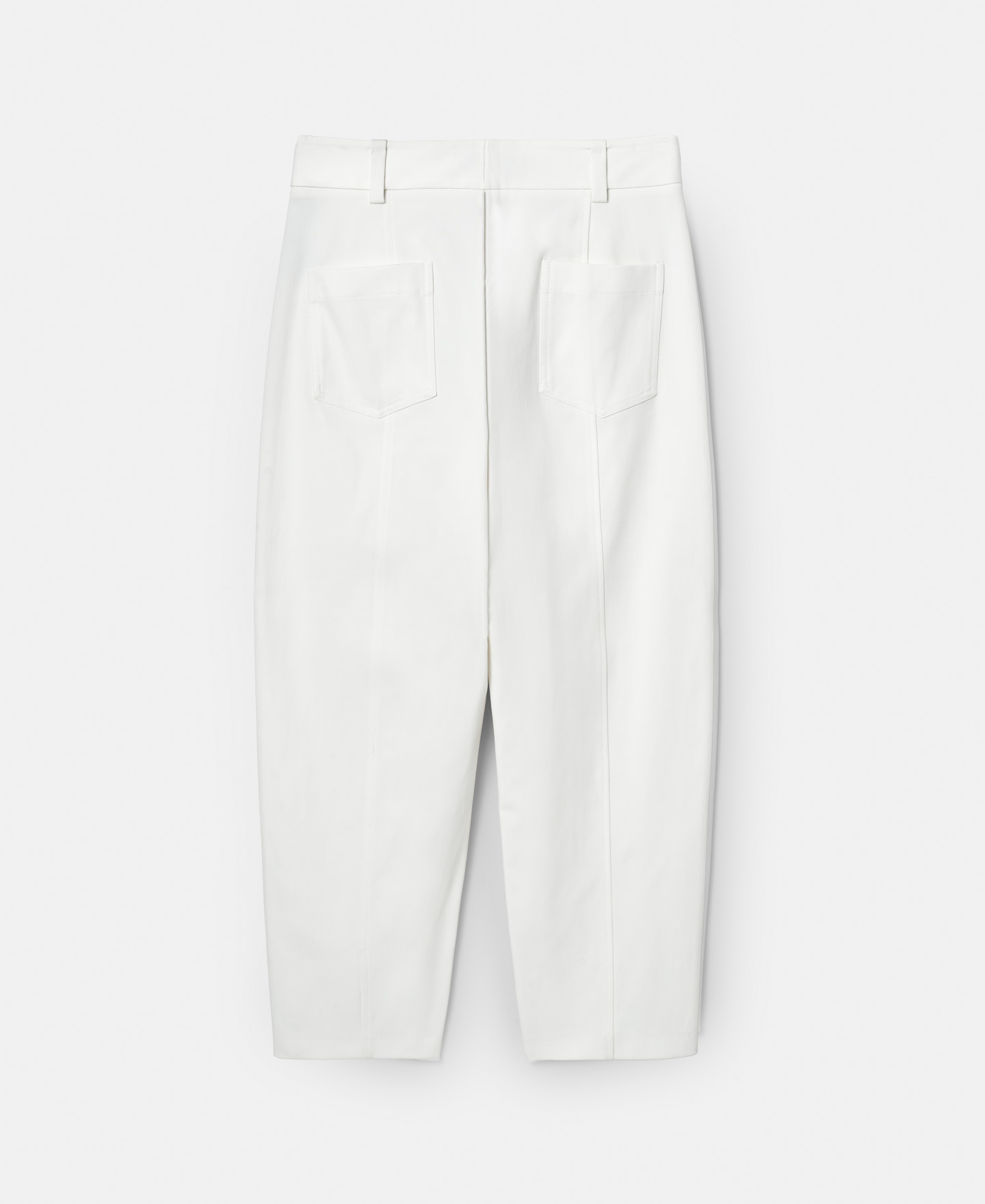 Ecru carrot cut trousers image number 5